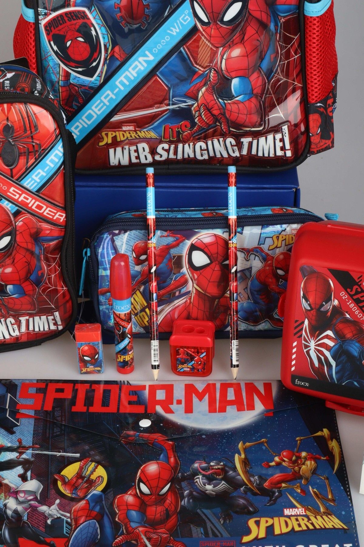 SPIDERMAN-ΜΕ ΑΠΟΚΡΙΔΑ ΤΗΣ DEKOMUS ΜΟΝΟΔΙΑΜΕΡΙΣΜΟ ΜΙΚΡΟ ΜΕΓΕΘΟΣ 32 CM ΝΗΠΙΟΥΡΓΙΟ, ΤΡΟΦΟΔΟΣΙΑ ΚΑΙ ΤΣΑΝΤΑ ΜΕΤΑΡΡΥΘΜΙΣΗΣ, ΜΠΟΥΚΑΛΑ, 2