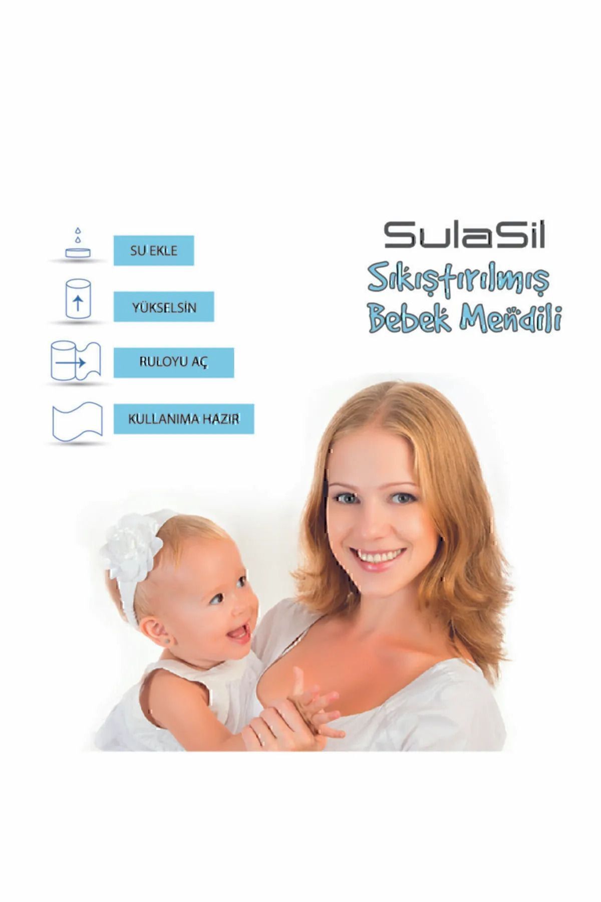 SulaSil Sıkıştırılmış Bebek Mendili 500 Adet fotoğrafı 4 (önizleme)