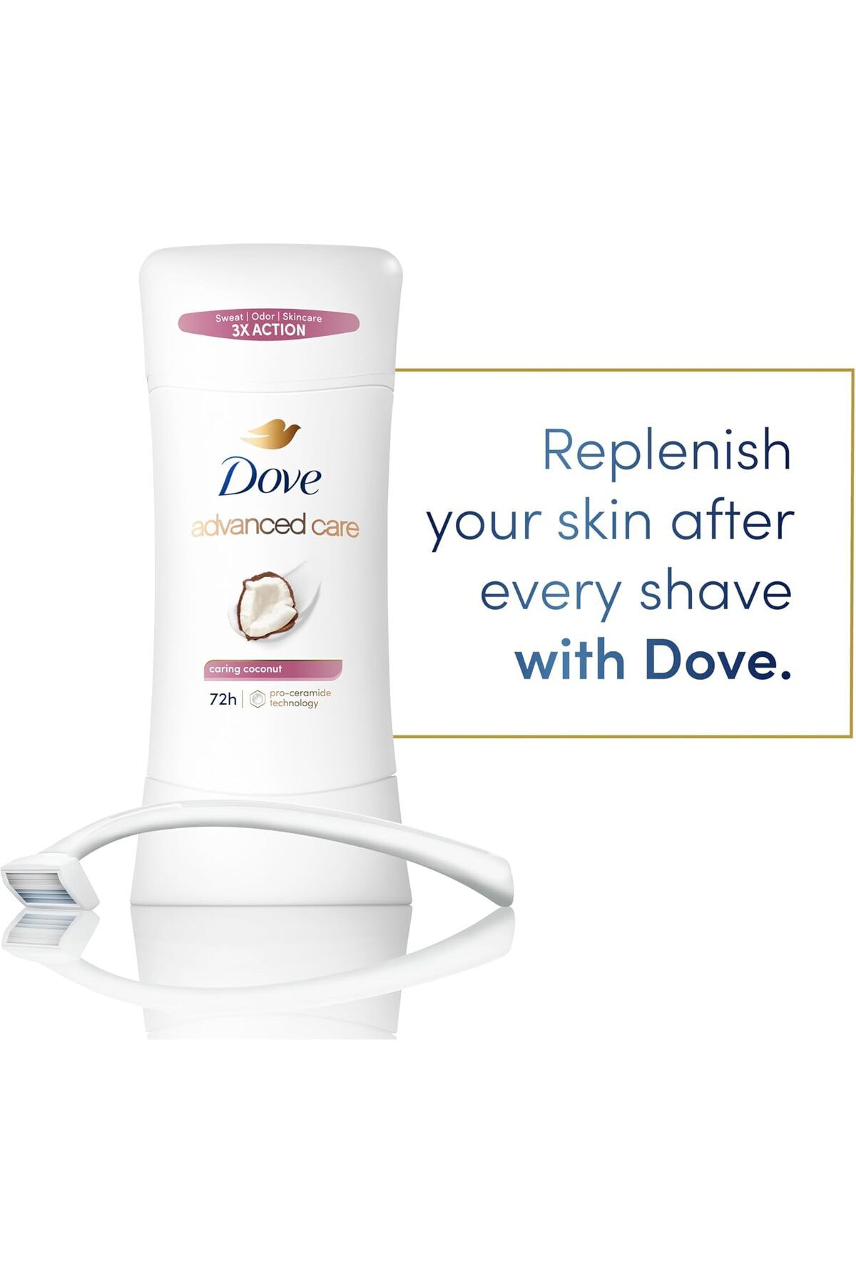 Dove-Advanced Care Antiperspirant Deodorant Caring Coconut 2.6 oz (76 ml) 7