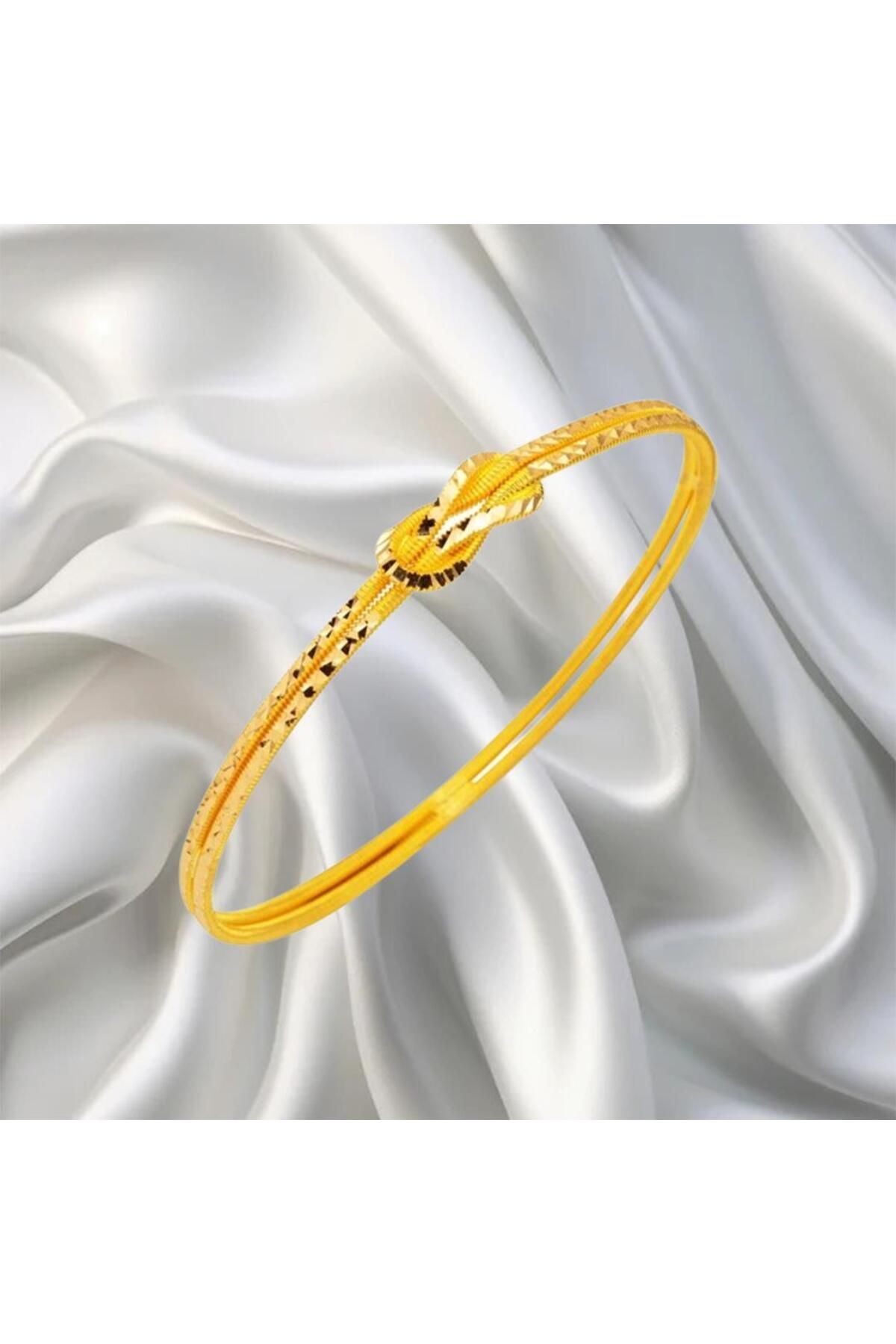 22 Ayar Kristal Model Aşk Düğümü Bilezik 15 Gr