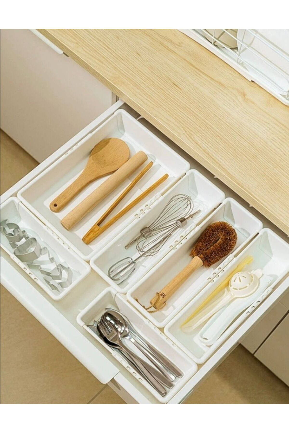 Bayev-Flexi S-M Set of 2 Expandable Drawer Organizer Stationery Organizer - Closet Organizer Set 4