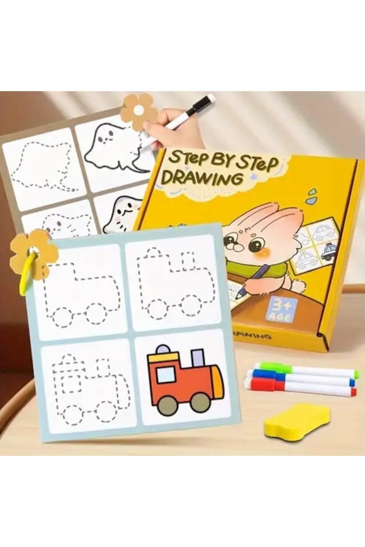 Step By Step-Set 30 drawing activity sheets 'Step by Step Drawing' 3