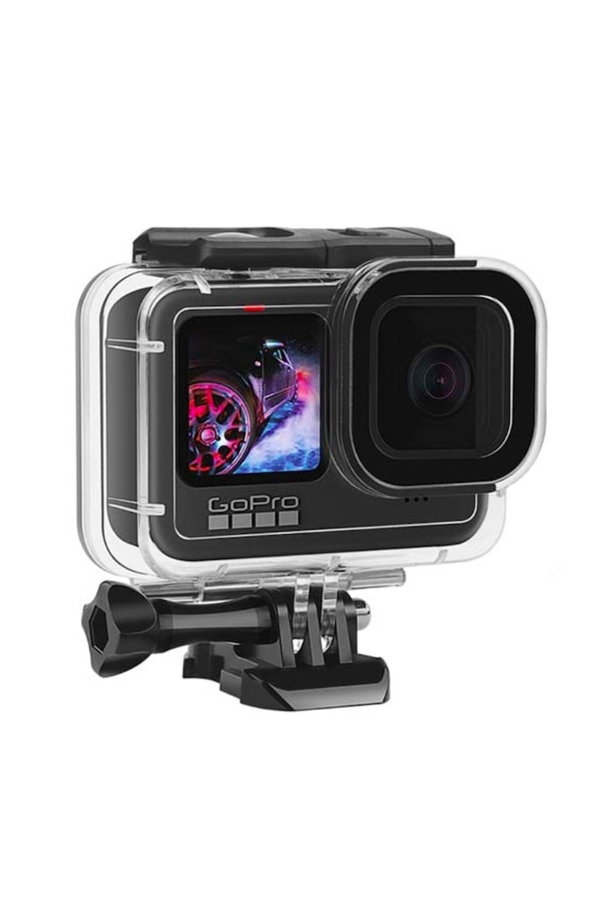 Rao-Husă de protecție subacvatică compatibilă cu GoPro Hero 9, permite scufundări de până la 40 m, negru-transparent. 3