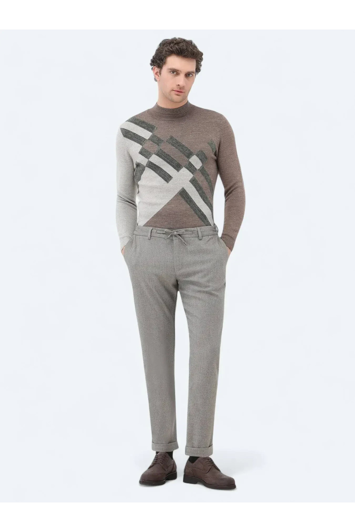 Kip-Mink Woven Jogging Fit Casual Trousers 1