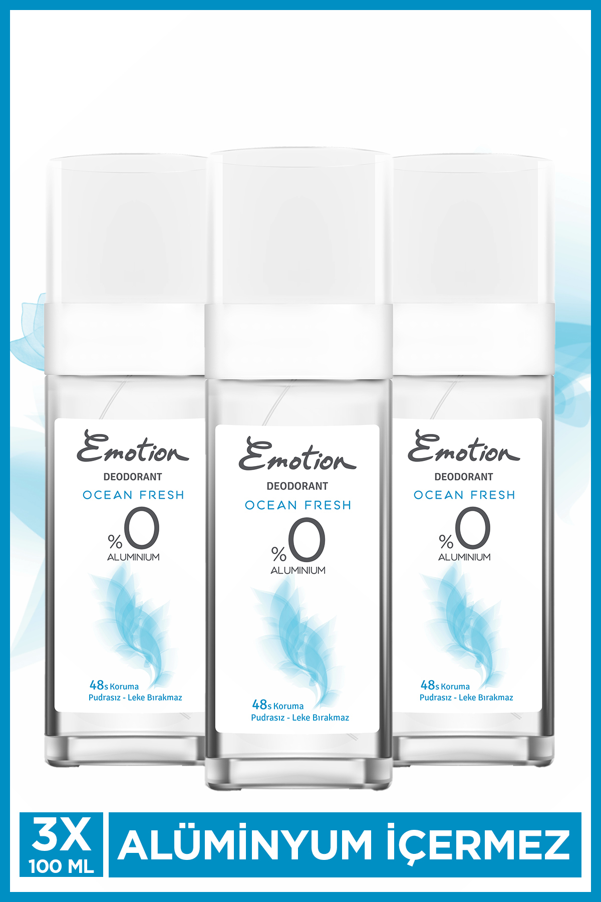 Emotion Ocean Fresh Pump Sprey Kadın Deodorant 3x100 Ml