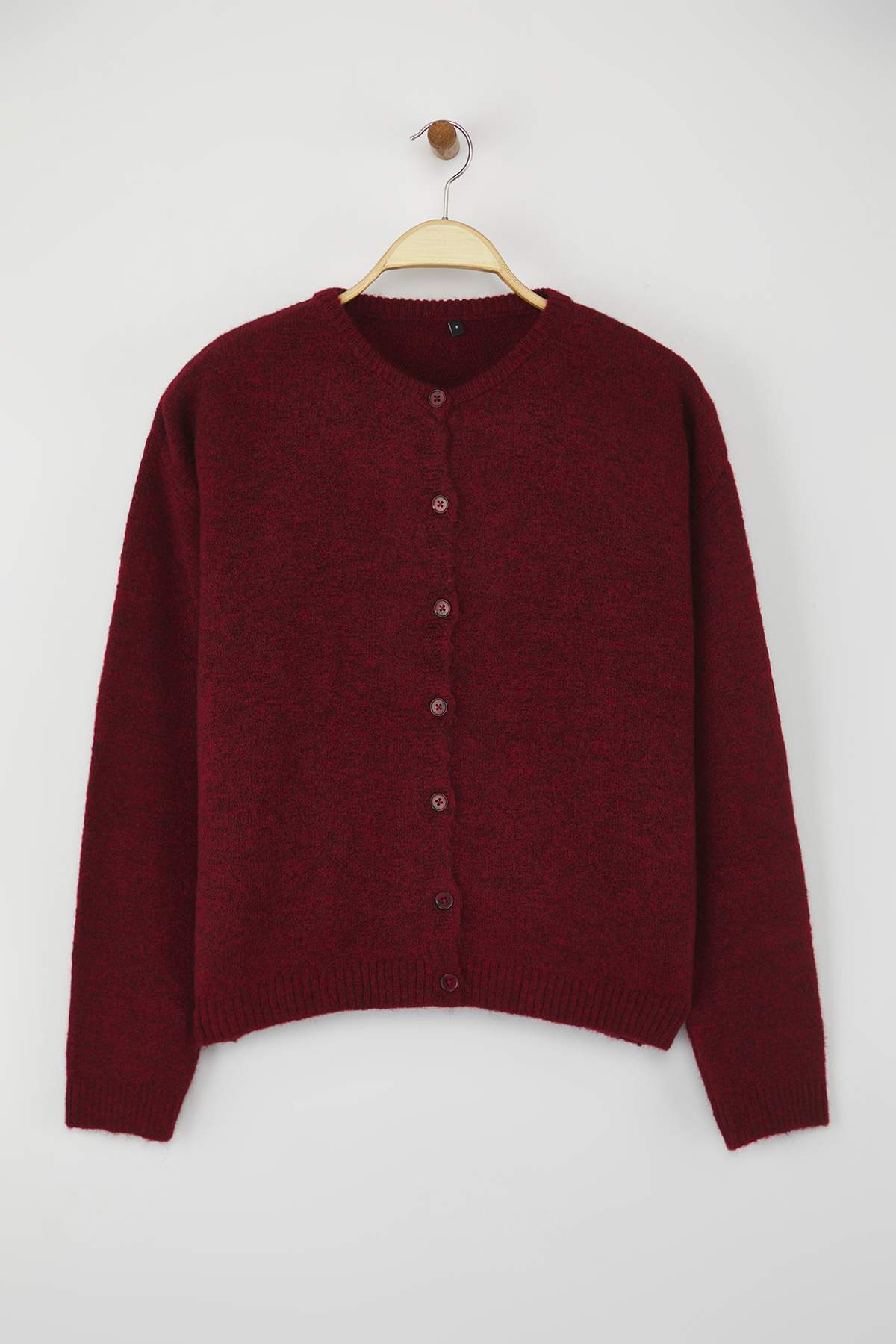 Trendyolmilla  Wardrobe Essentials Kırmızı Yumuşak Dokulu Triko Hırka | TWOAW26HI00082 - Görsel 5