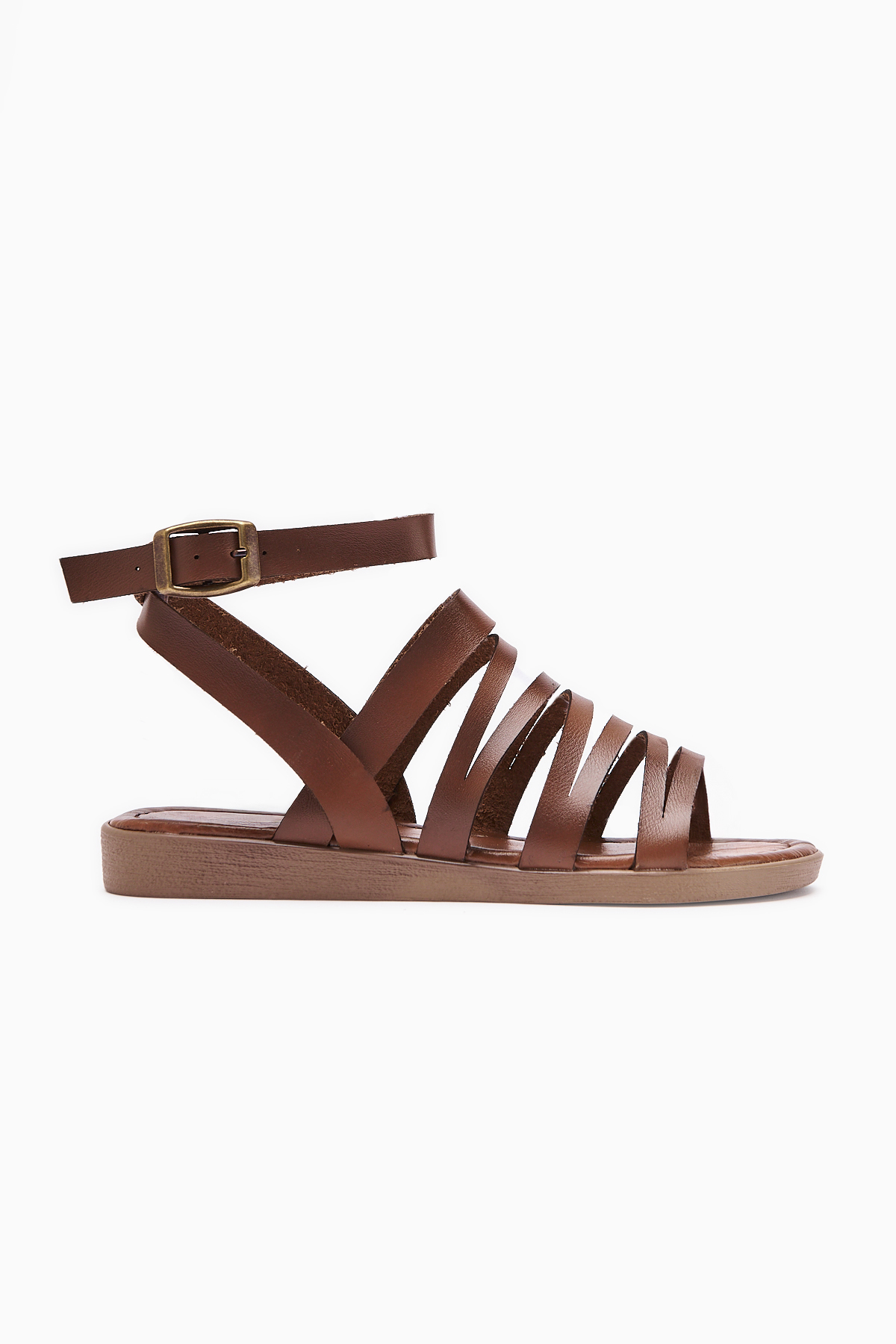 Genuine Leather Theodora Banded Tan Women's Sandals