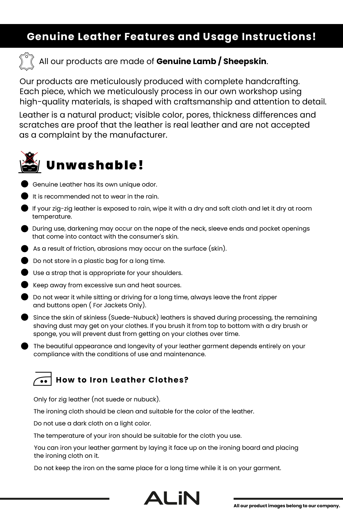 ALİN  Leo Hakiki Deri Erkek Casual Kahve Hakiki Deri Mont Beden Ölçüleri Görselde - Görsel 7