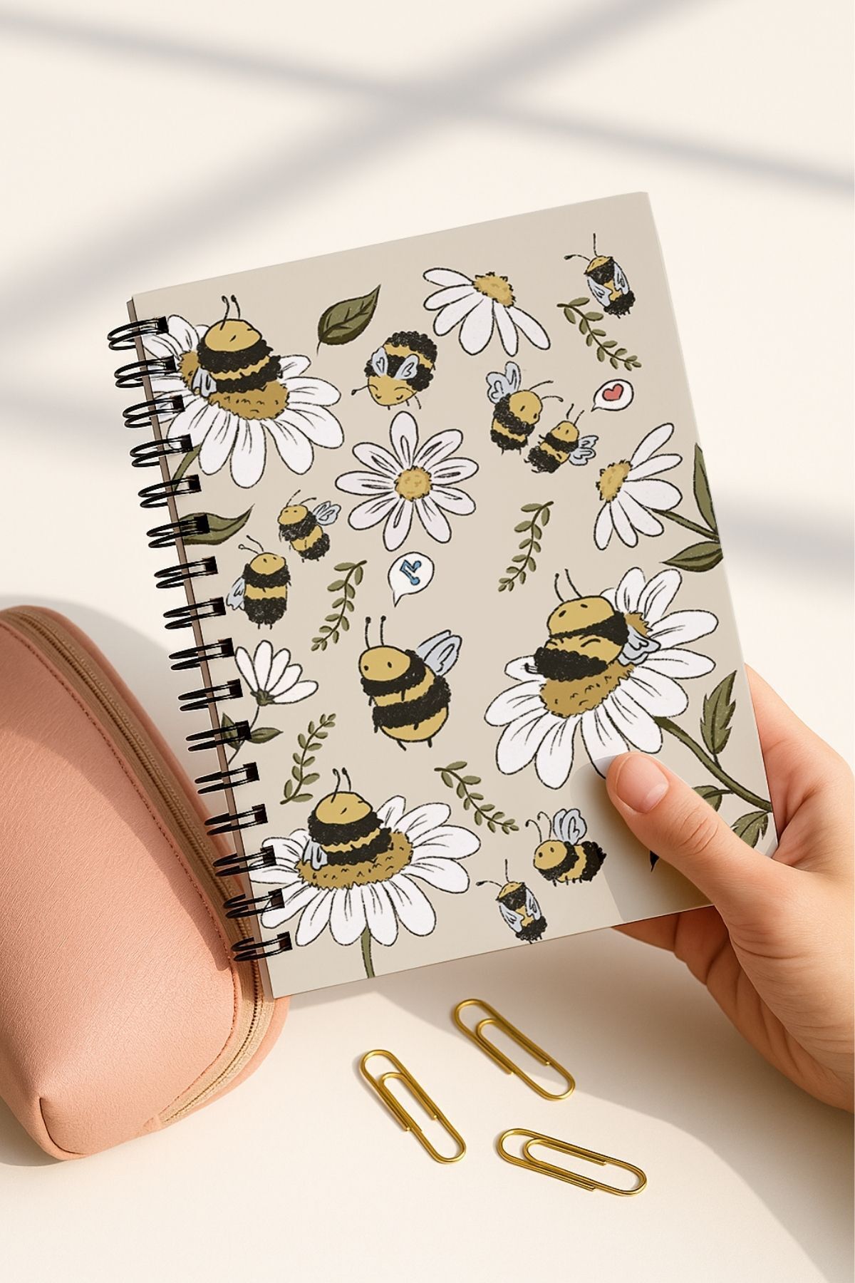 Eldesen Tasarım-School Notebook Set with Spiral Dots, A5 Size 50 Sheets 100 Sheets Set of 4, Fruit Set 5