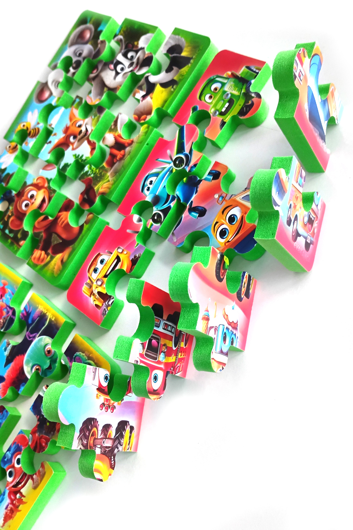 EVAKANCA 9 Parçalı 4 Adet Kalın EVA Puzzle Yapboz Orman Çiftlik Deniz Hayvanları Taşıtlar fotoğrafı 3 (önizleme)