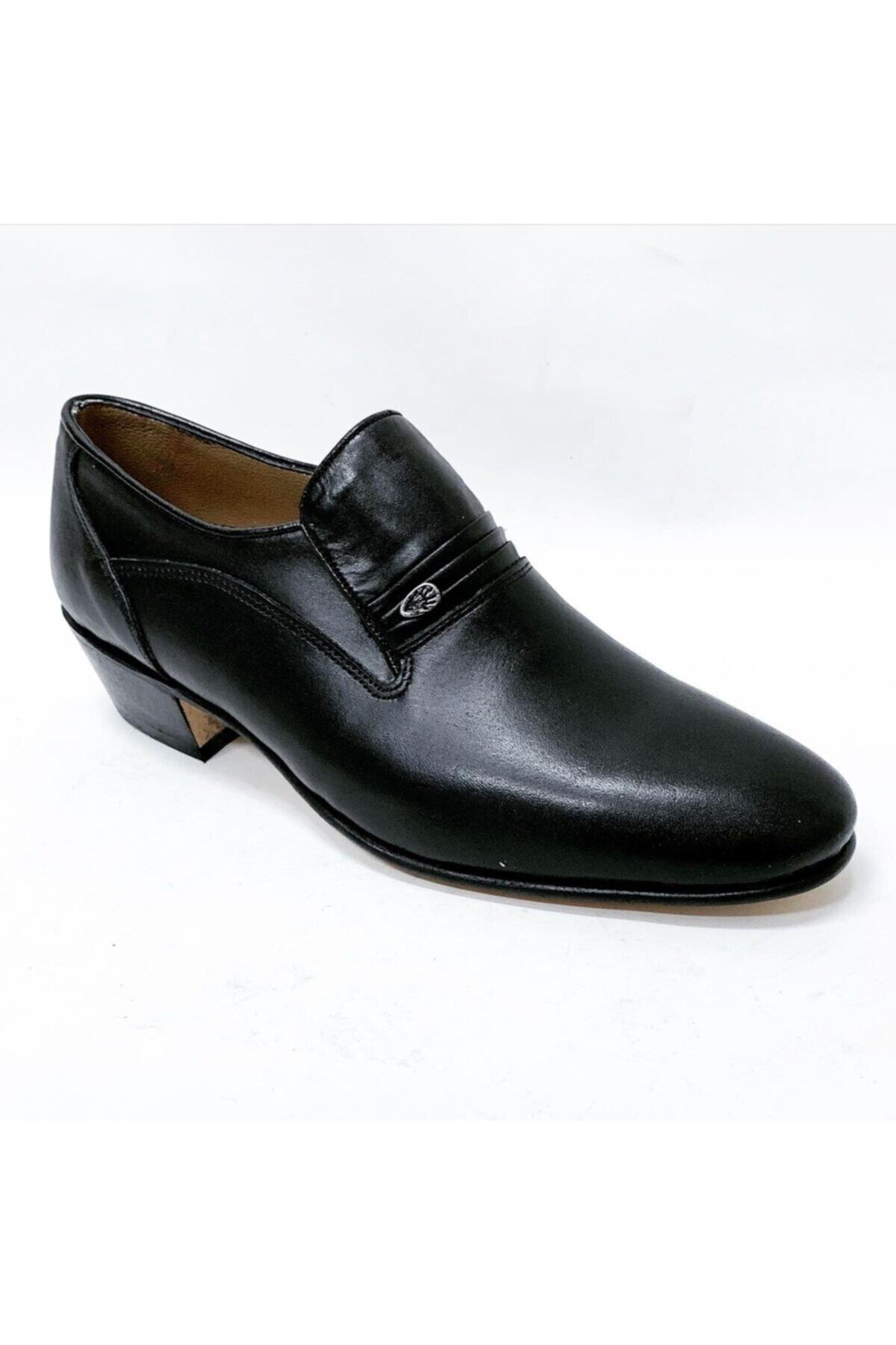 stok83-Men's Black Genuine Leather Wednesday Shoes 1
