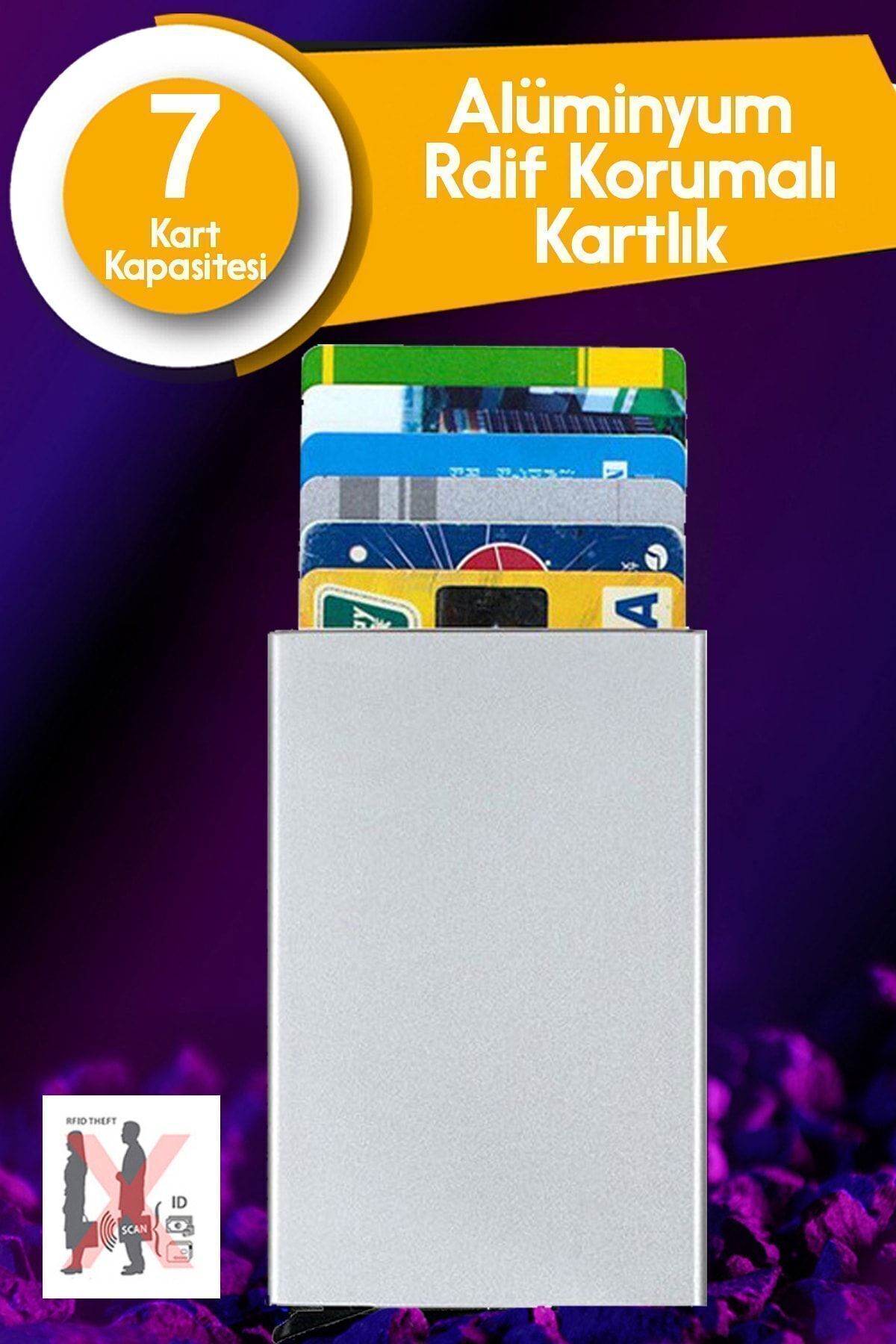 Boldy Alüminyum Kartlık - Mekanizmalı Kartlık - Otomatik Kartlık - Metal Slim Kartlık-Kredi Kartlık 1 Adet görsel 5