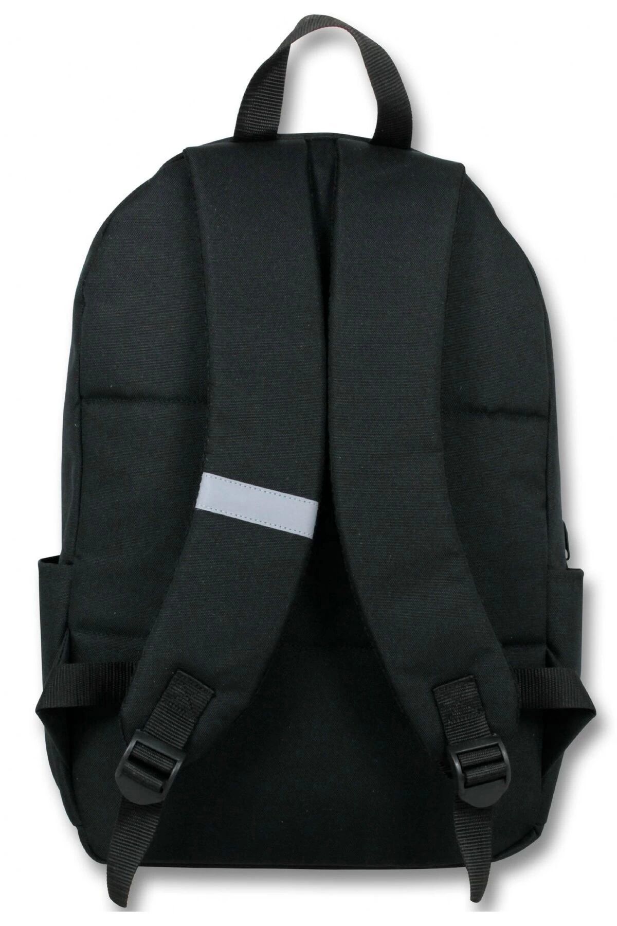 ÜMİT ÇANTA-Cennec Three Compartment Men's Black Primary School Backpack - 5120 - Primary School 1-2-3-4. Suitable for Classes 3