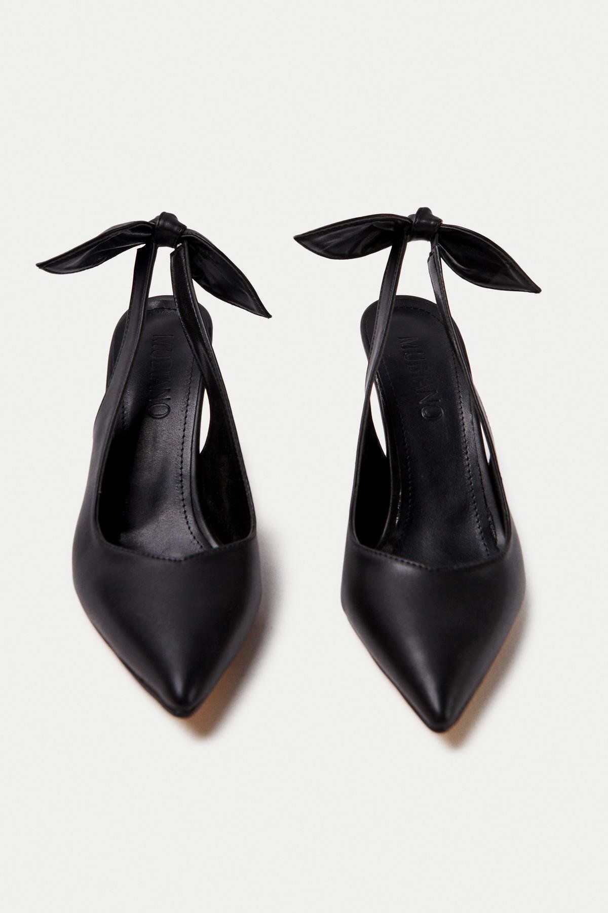 Mubiano-MBHSN8082-S Pantofi stiletto și cu toc pentru femei, cu detaliu de fundă elastică pe spate 5