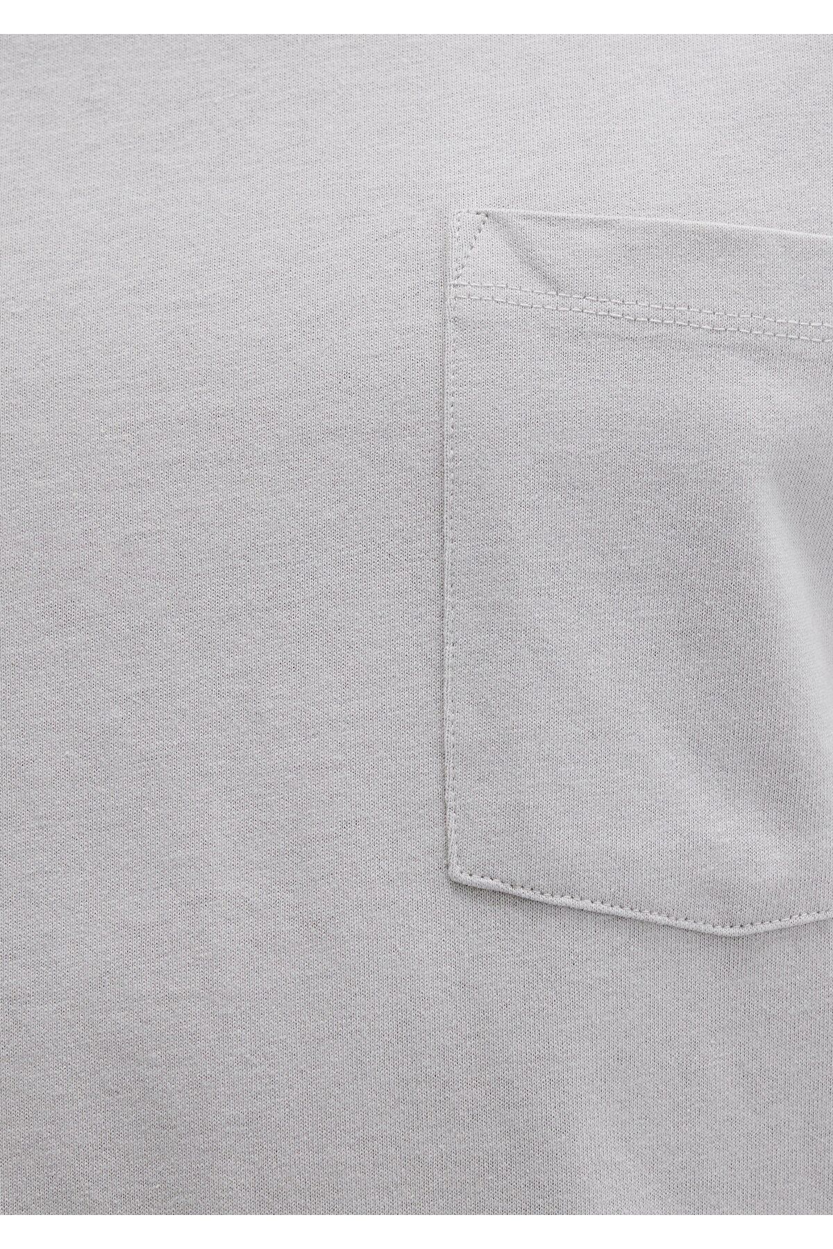 Mavi-Pocket Detailed Gray T-Shirt Loose Fit / Loose Relaxed Cut 066248-70075 8
