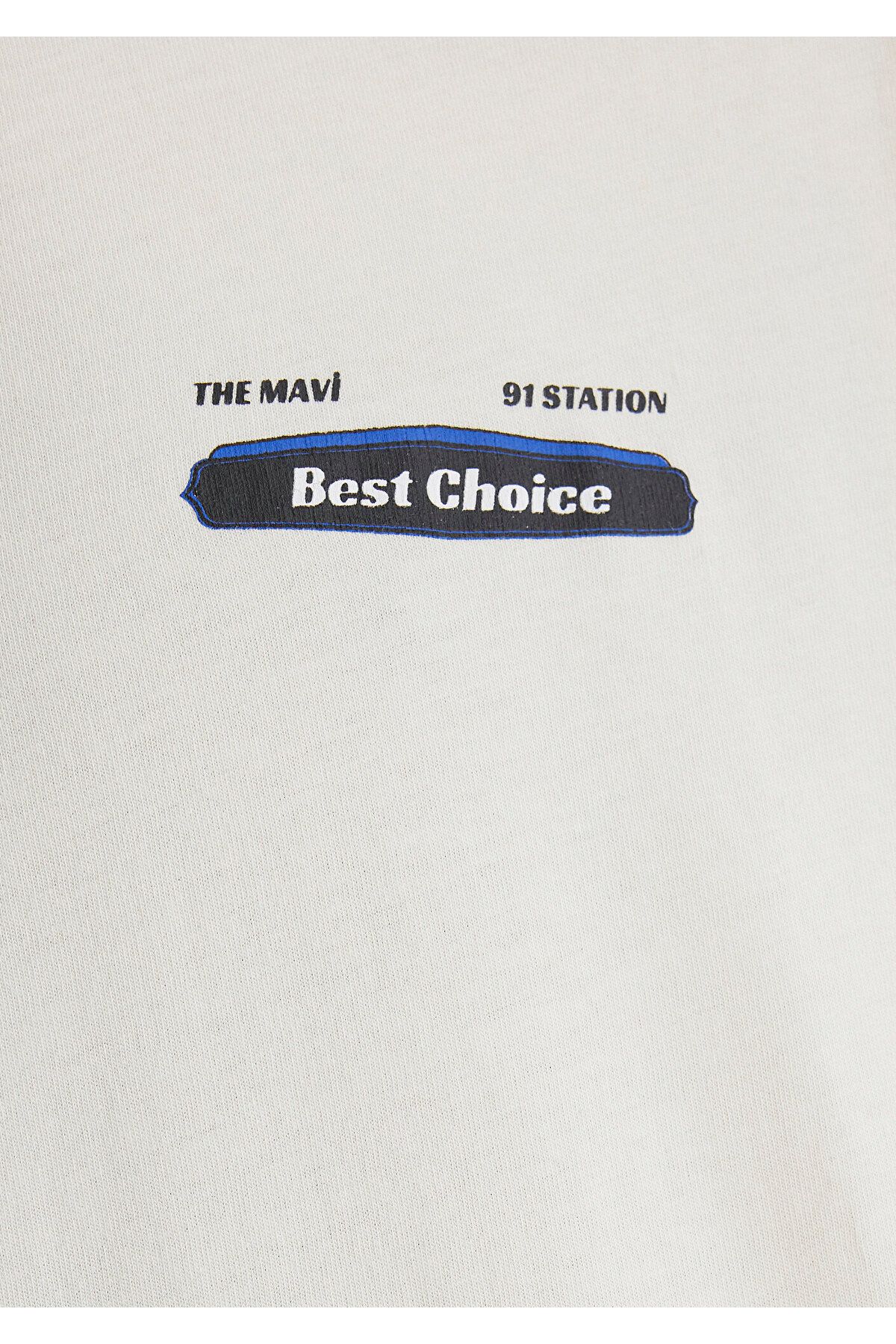 Mavi-Best Choice Printed Ecru T-Shirt Relaxed Fit / Άνετη εφαρμογή 0612606-86420 8