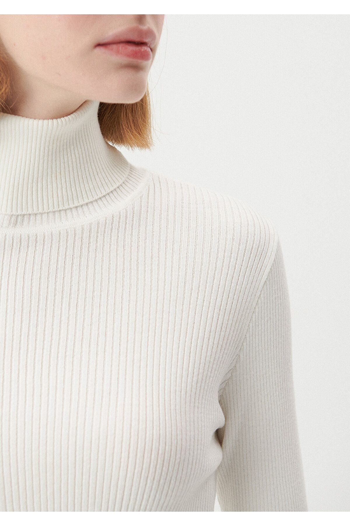 Mavi-White High-Top Fitted Sweater - Fitted Cut 1710143 -81964 5