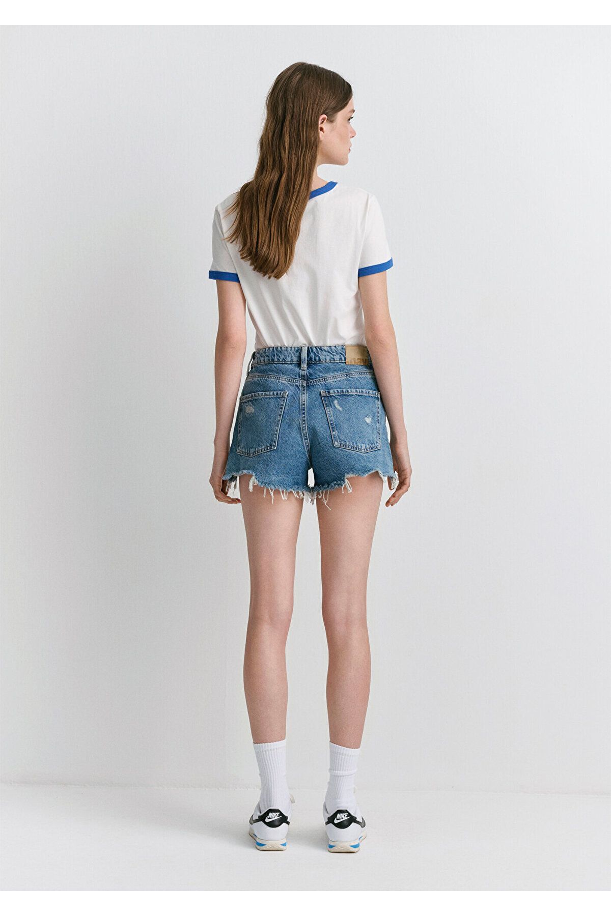 Mavi-Pantaloni scurți Tyra Street Shaded Indigo Blue Jean 1410011-84398 5