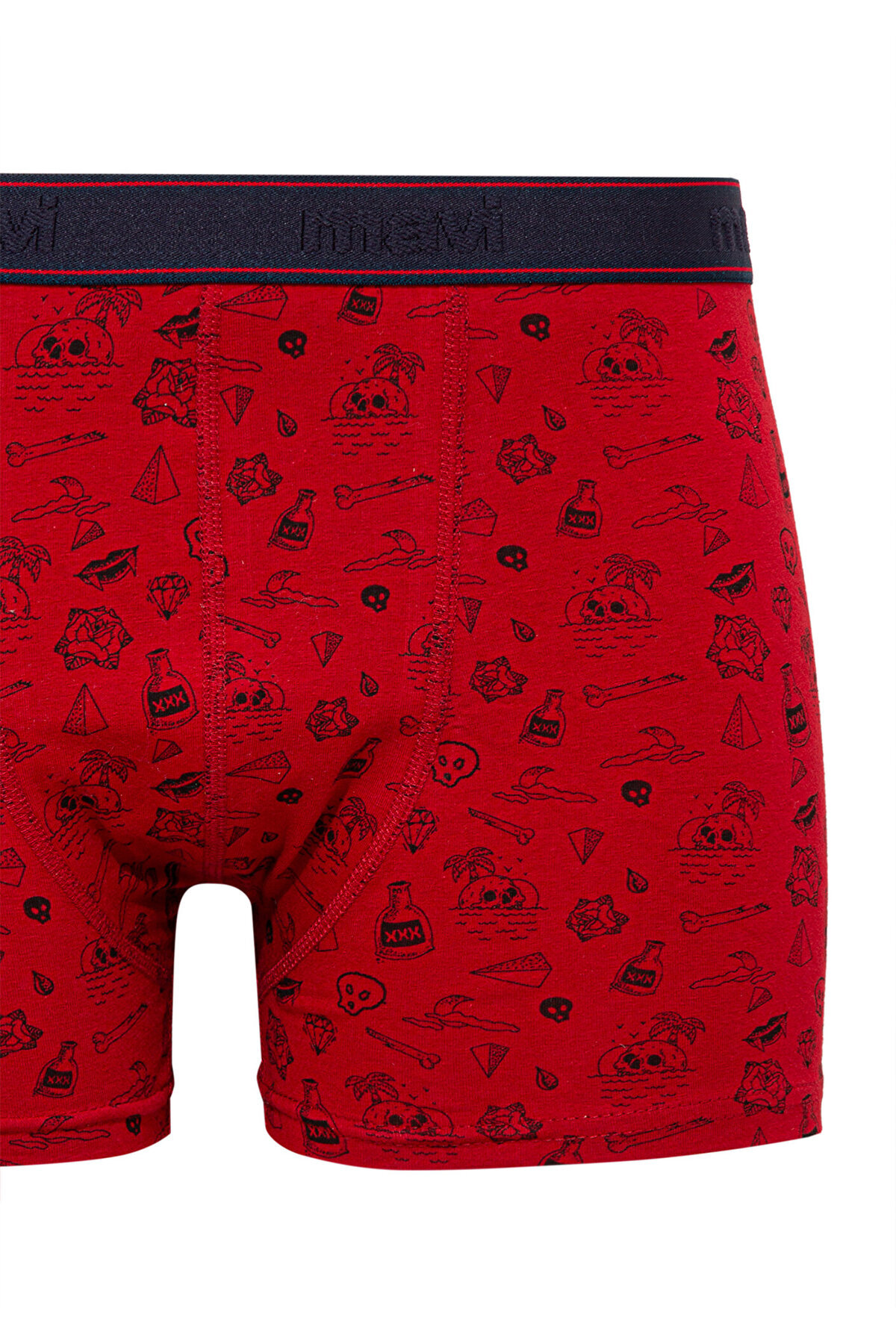 Mavi-Printed Red Boxer 091719-85478 2