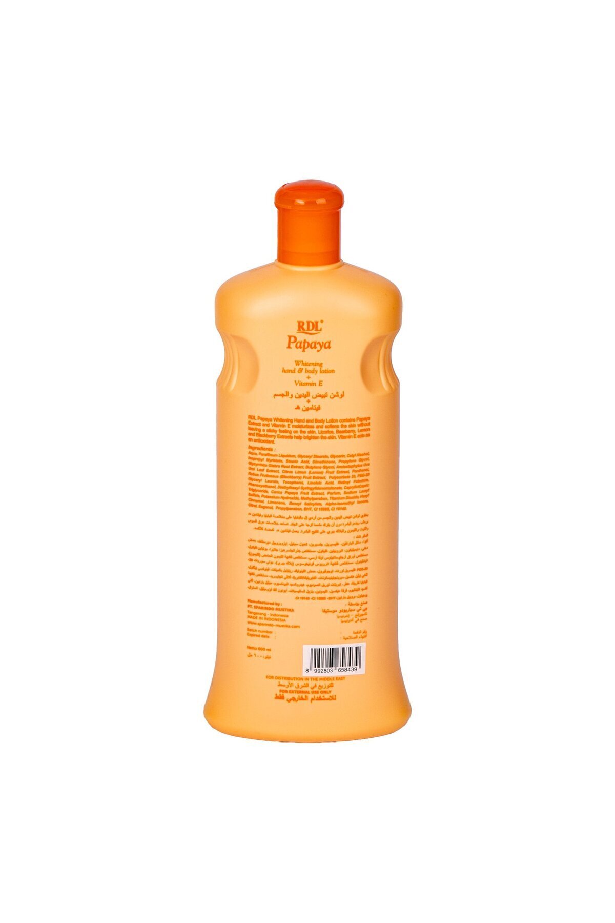 RDL-Papaya Extract Whitening Hand & Body Lotion + Vitamin E 600 ml 2