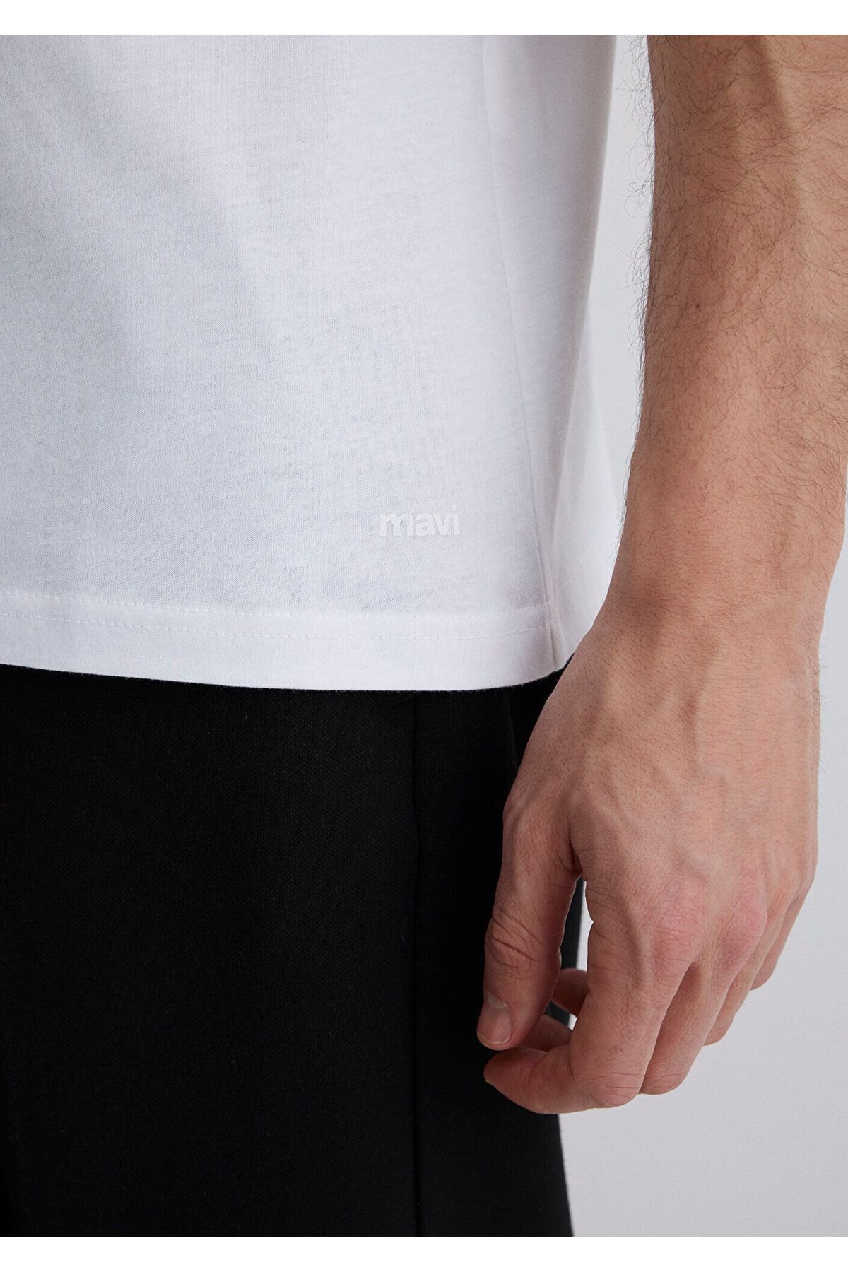 Mavi-Λευκό μπλουζάκι με V-neckSlimFit - 065586 -620 7