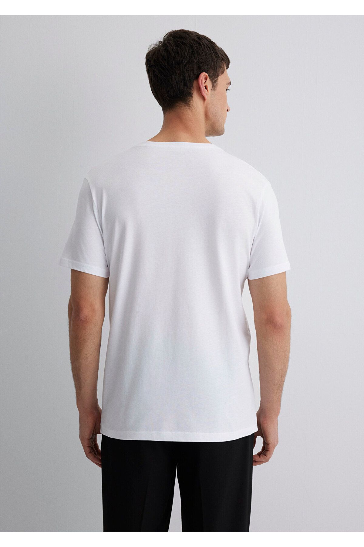 Mavi-Λευκό μπλουζάκι με V-neckSlimFit - 065586 -620 5