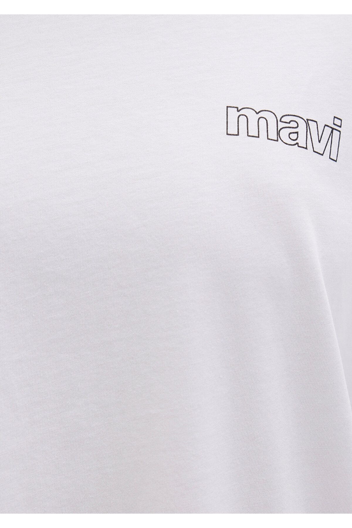 Mavi-Λογότυπο Λευκό T-Shirt Loose Fit 1611309-620 7