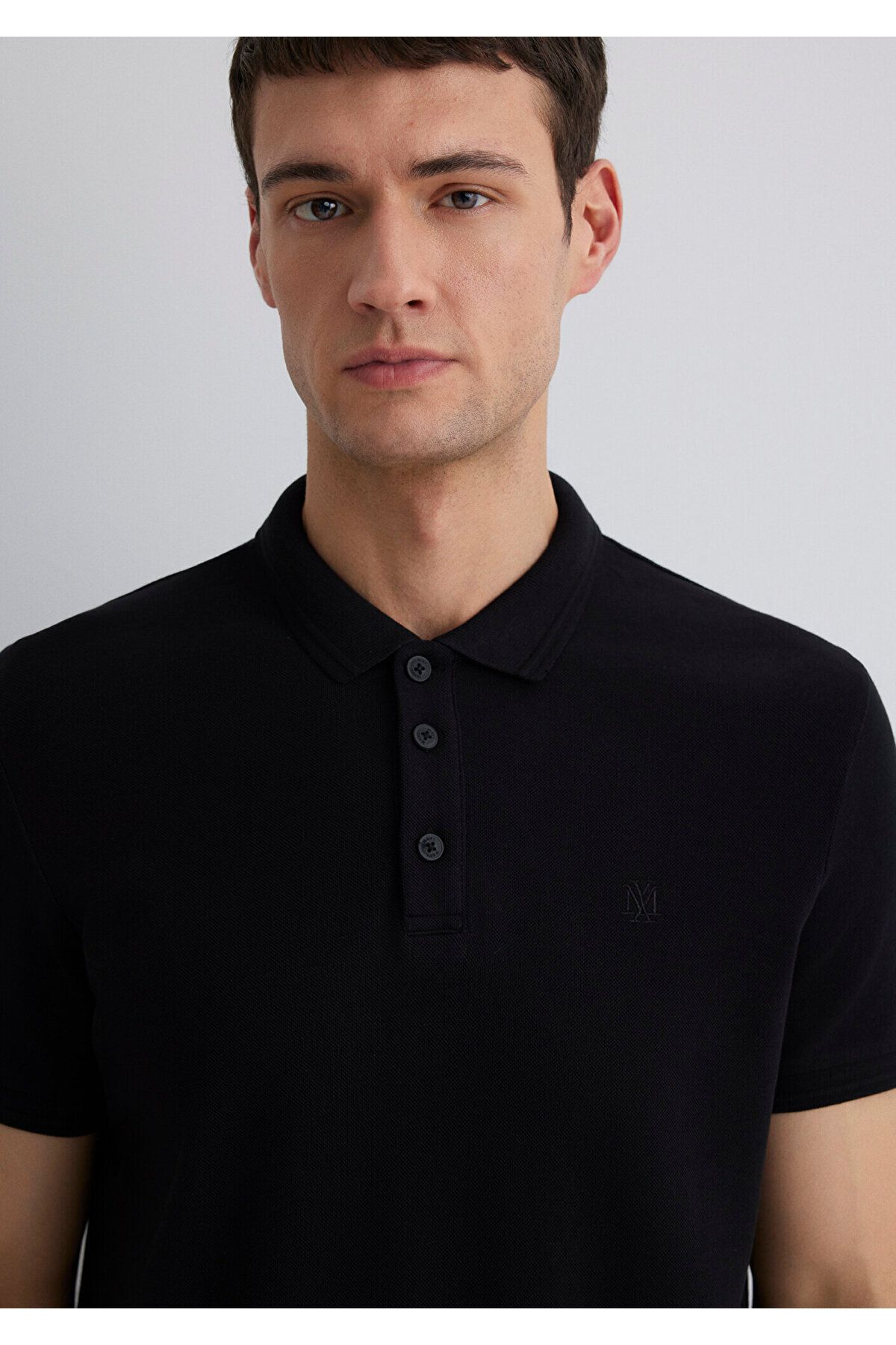 Mavi-Schwarzes Polo-T-Shirt Slim Fit / Schmaler Schnitt 064946-21842 5