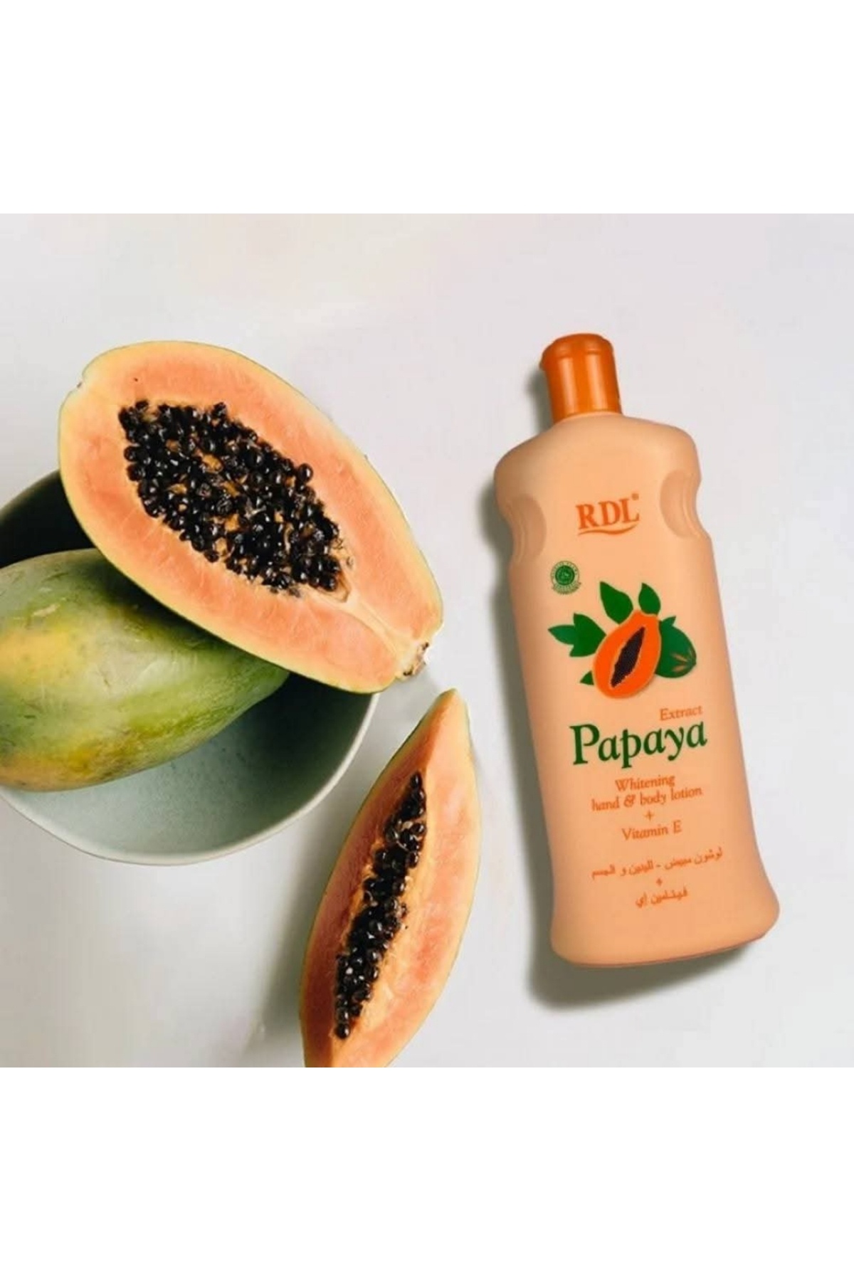 RDL-Papaya Extract Whitening Hand & Body Lotion + Vitamin E 600 ml 4
