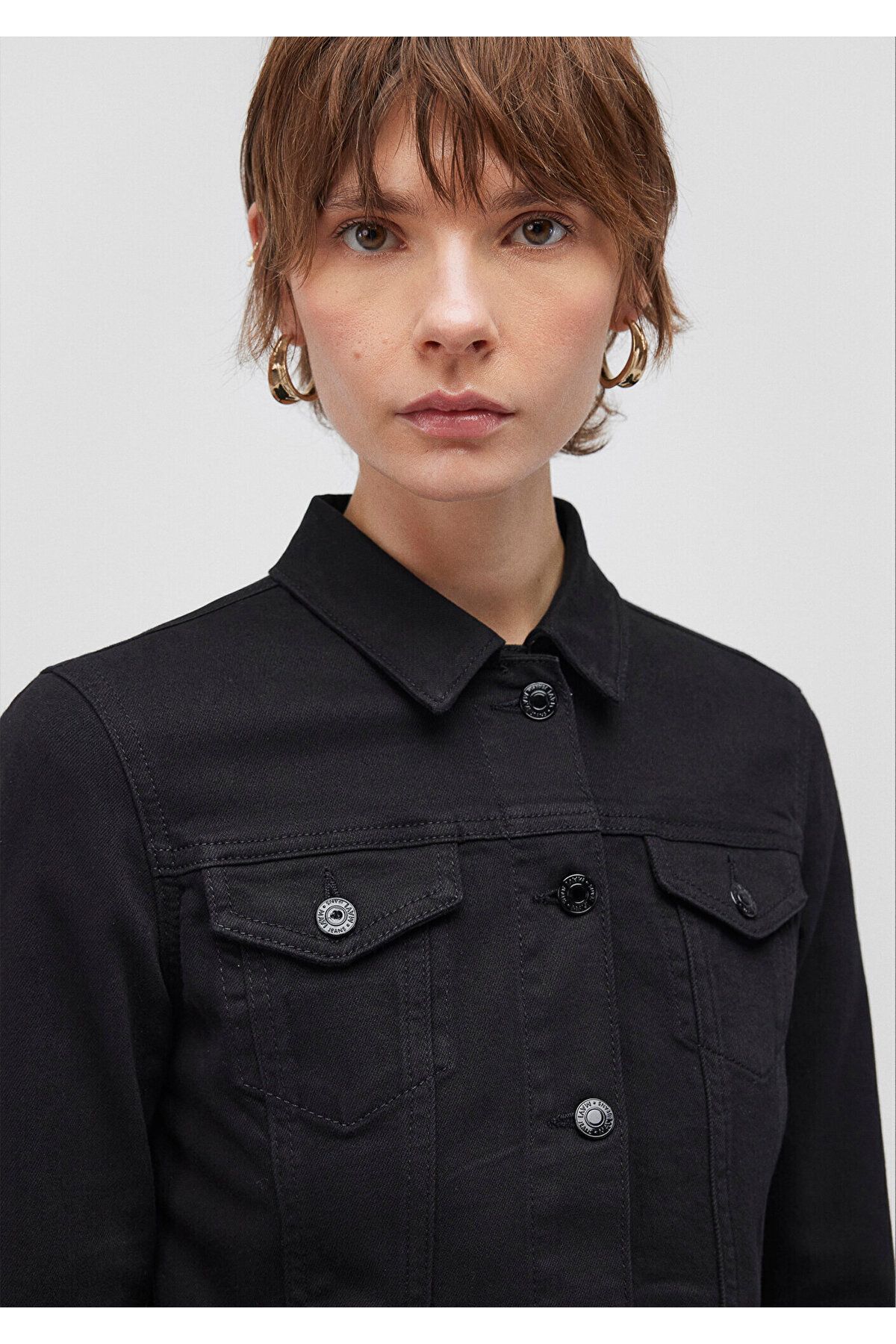 Mavi-Daisy Casual Black Jean Jacket - 1113627254 5