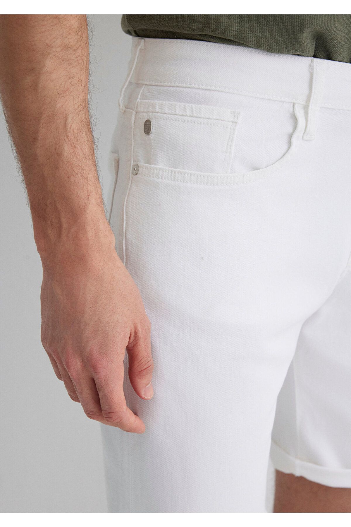 Mavi-Brian White Comfort Jeansshorts 0418423856 8