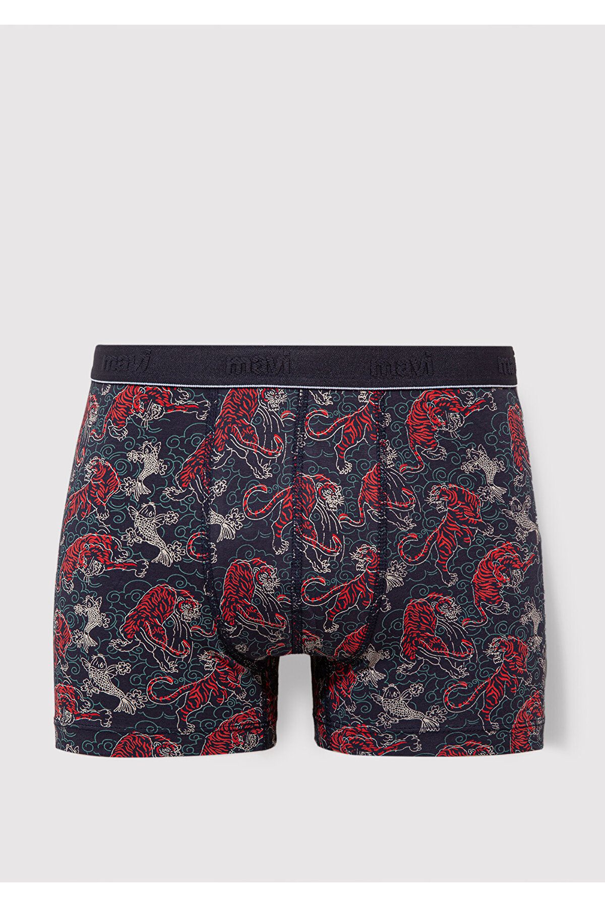 Mavi-Tiger Printed Navy Blue Boxer 091121-24413 1