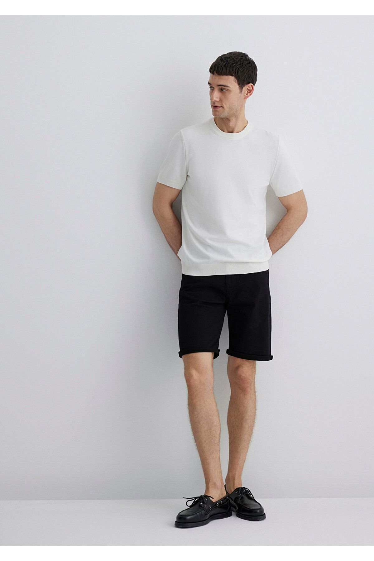Mavi-Brian Black Comfort Jean Shorts 0418423313 2