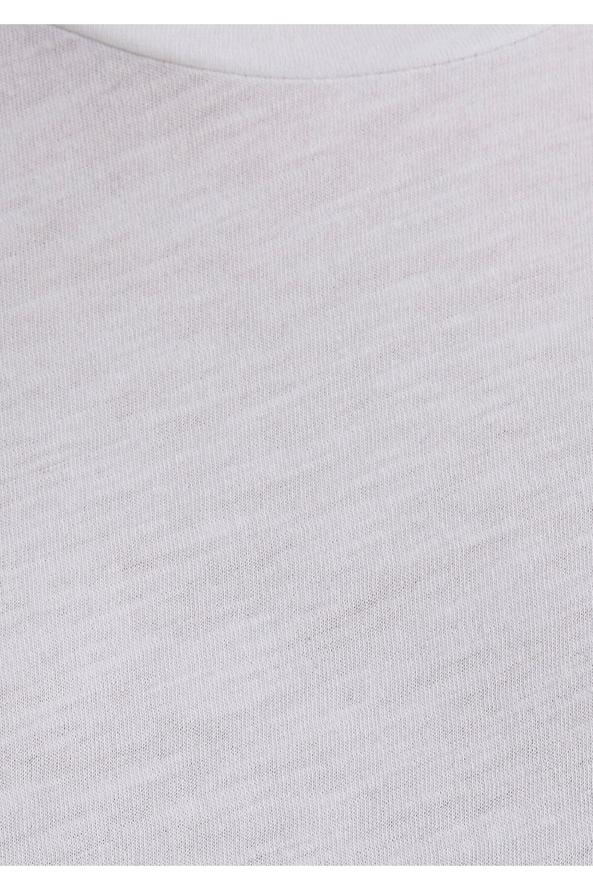 Mavi-White Flamed Basic T-Shirt - Fitted Cut064681-620 6