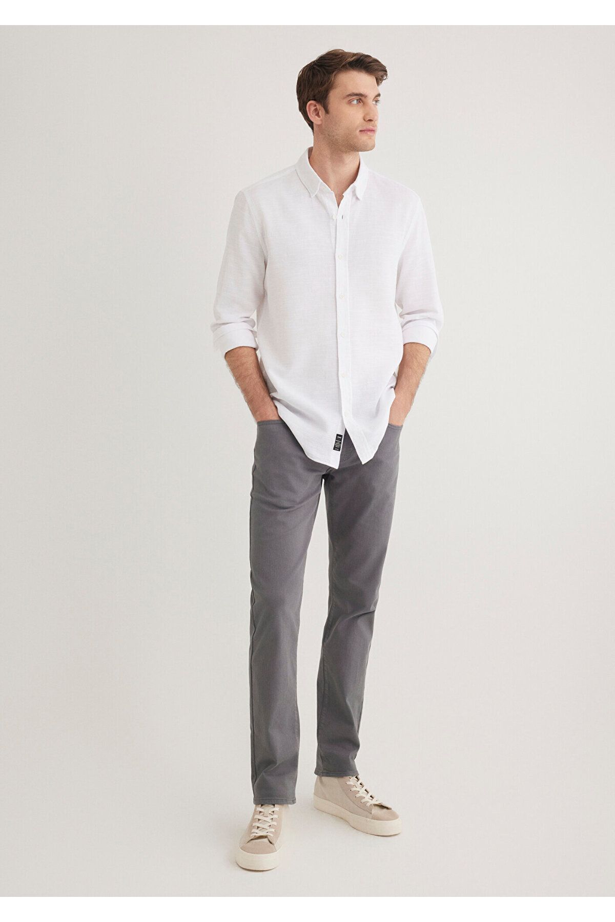 Mavi-White Shirt Fitted / Close-fitting Cut 020579-25705 2