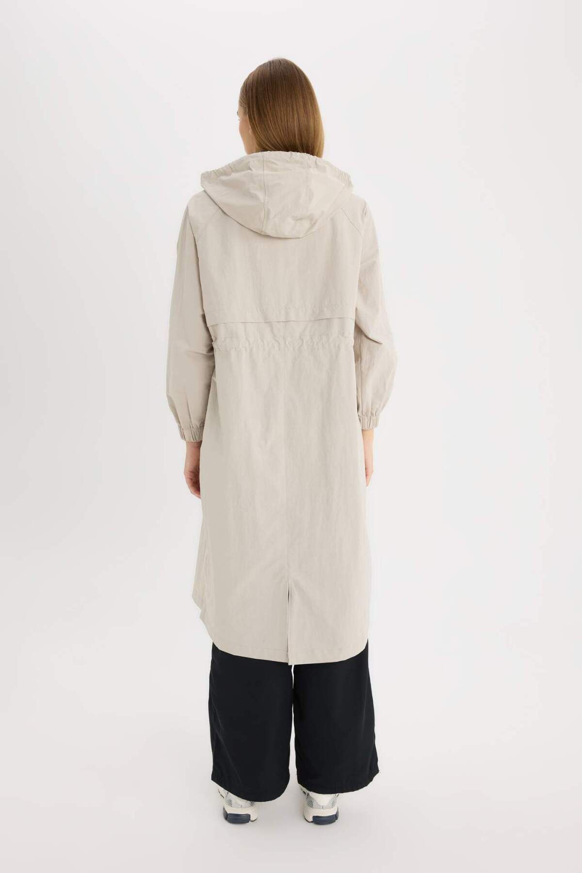 DeFacto-Langer Regenmantel - RegularFit, Kapuze, Taftstoff A6245ax24au 5