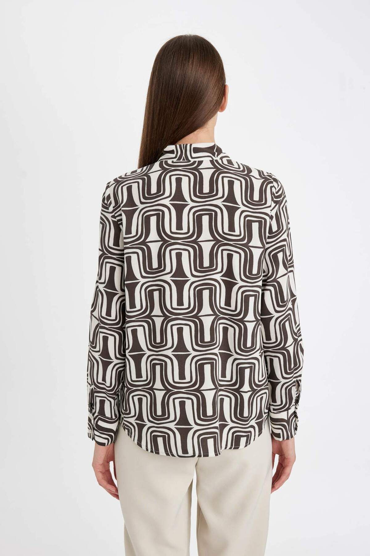 DeFacto-Gemustertes Langarmshirt mit normaler Passform I8266az24au 6