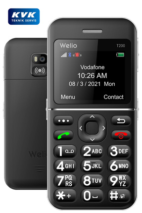 Welio WKEY T200 Tuşlu Cep Telefonu Kameralı Asker Telefonu Yaşlı Cep Telefonu...