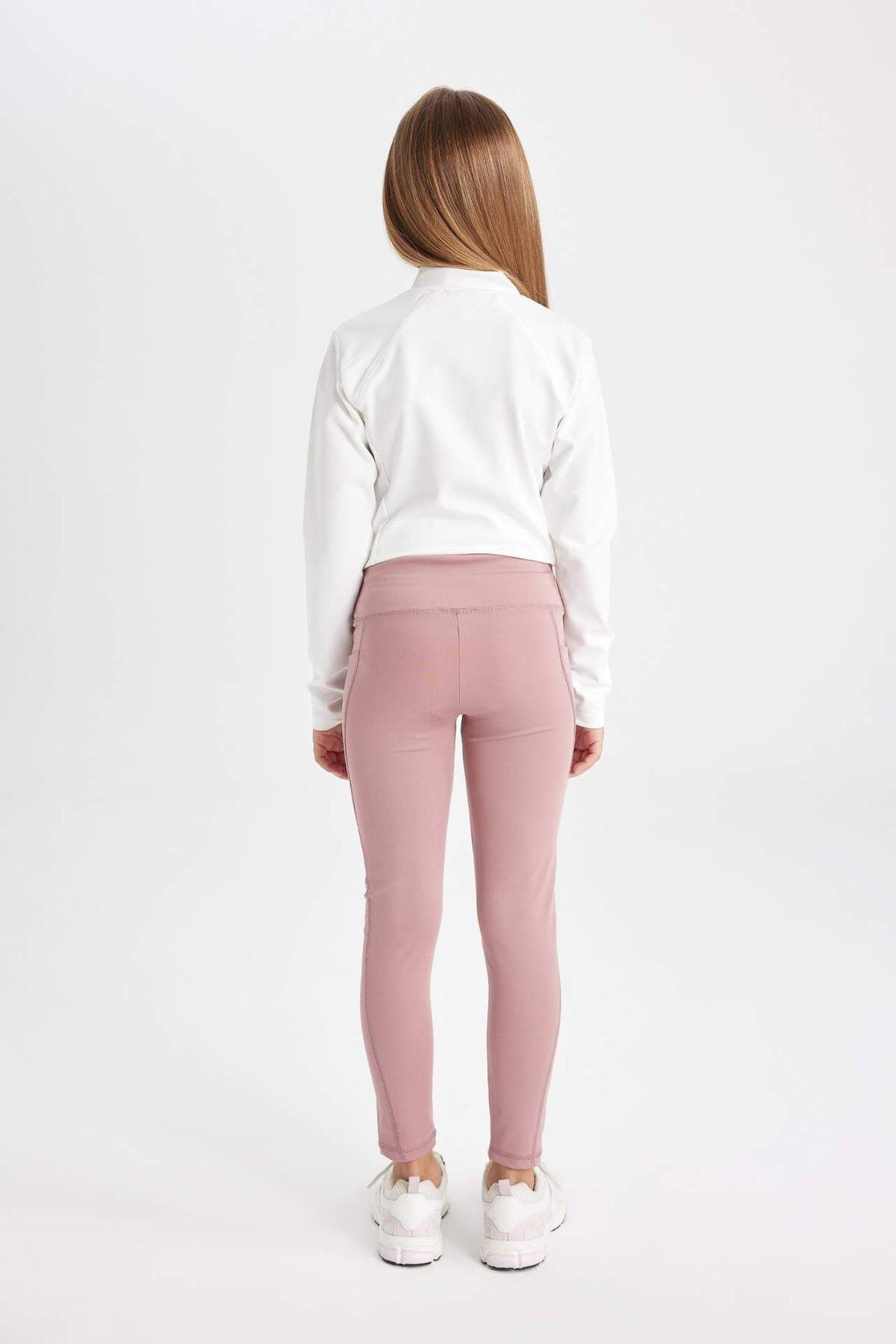 DeFacto-Girls' Basic Plain Standard Size Pocket Leggings C9638A824Au 6