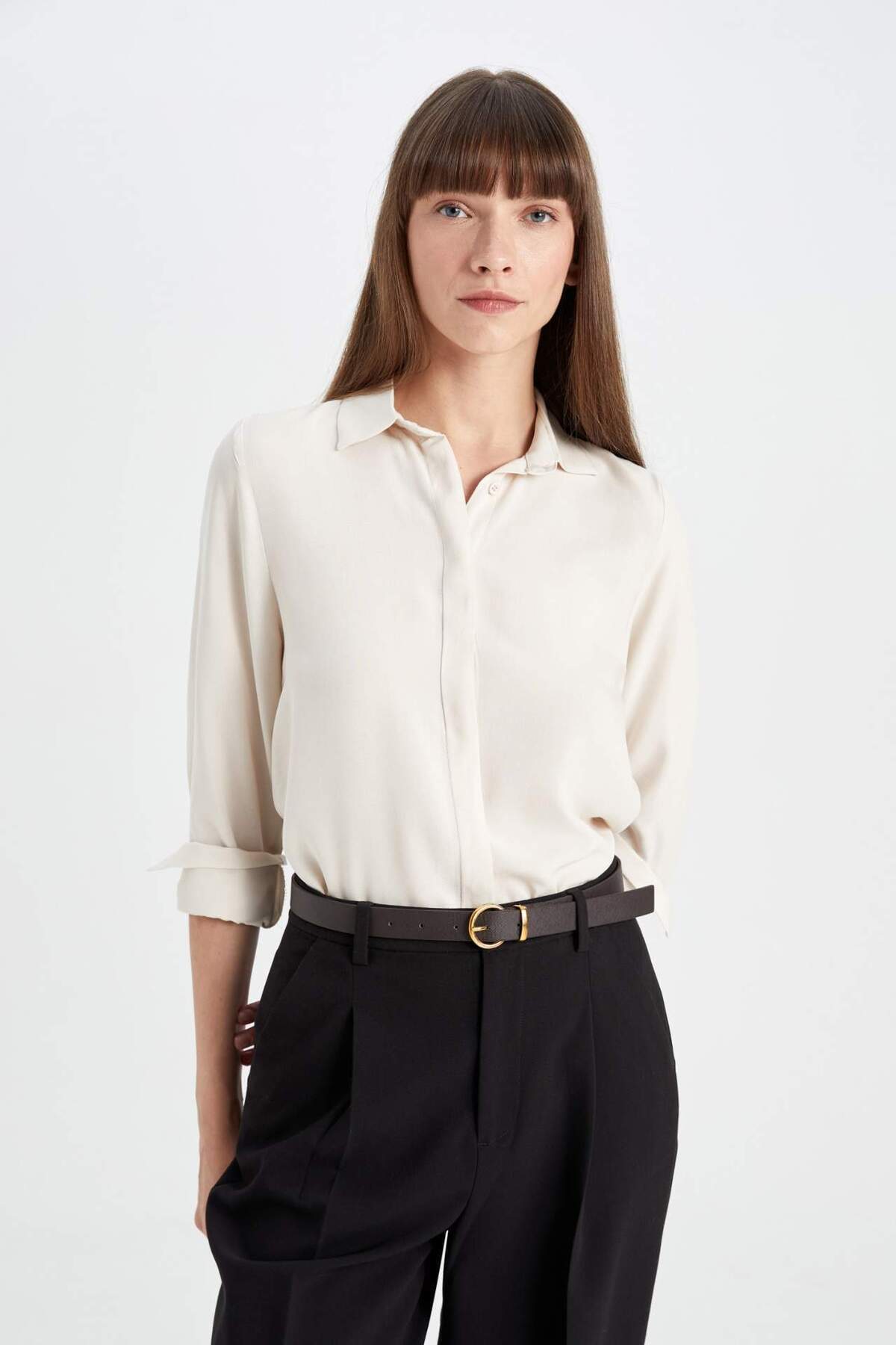 DeFacto-Regular Fit Basic μακρυμάνικο πουκάμισο Z6472AZ24AU 4