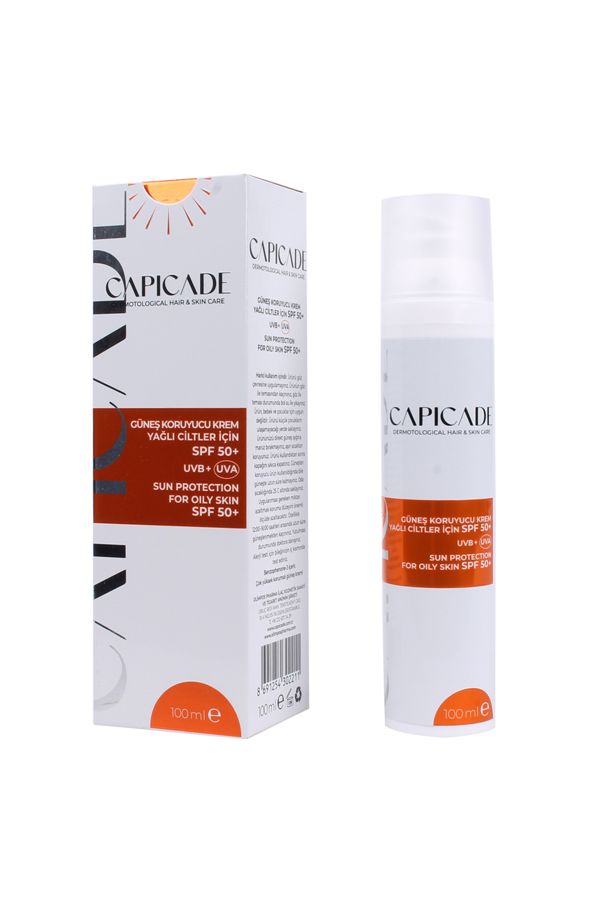 Capicade Çocuklar İçin Spf 50+ Güneş Koruyucu Krem 100ml fotoğrafı 2 (önizleme)