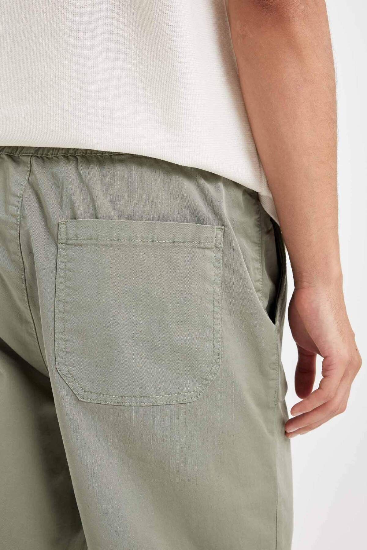 DeFacto-Regular Fit Gabardine Bermuda Shorts D2899Ax24Hs 8