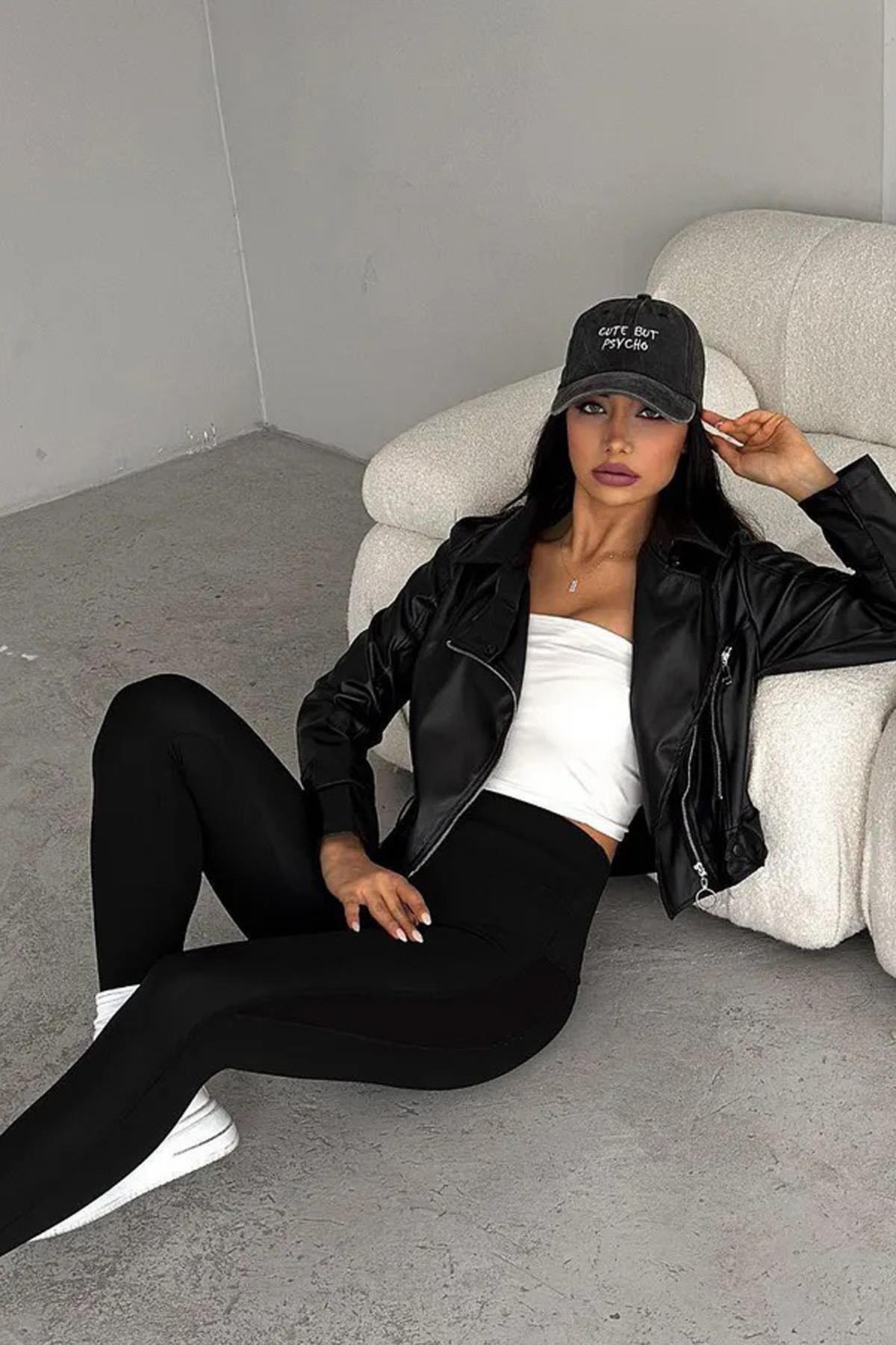 İstangül Butik-Luisa Lined Leather Coat 7