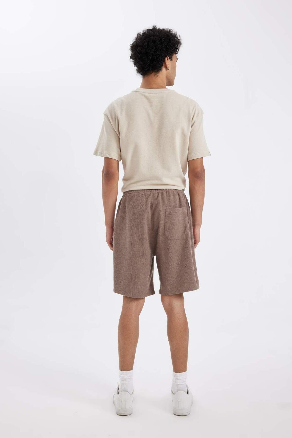 DeFacto-Regular Fit Thessaloniki Fabric Bermuda Shorts with Pockets D4546Ax24Sm 7