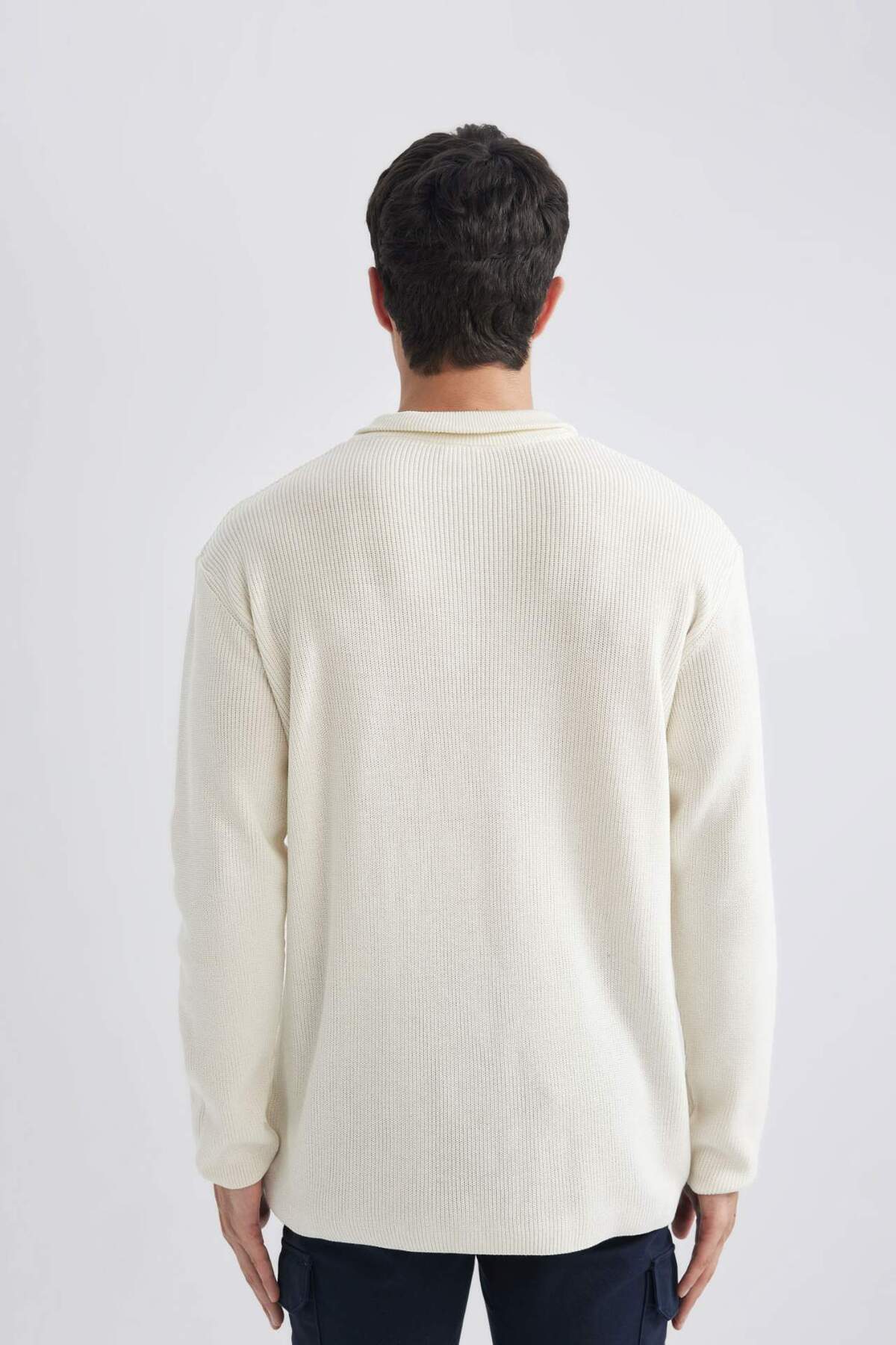 DeFacto-Loose Fit Turtleneck Thessaloniki Fabric Sweater B9706Ax24Au 6