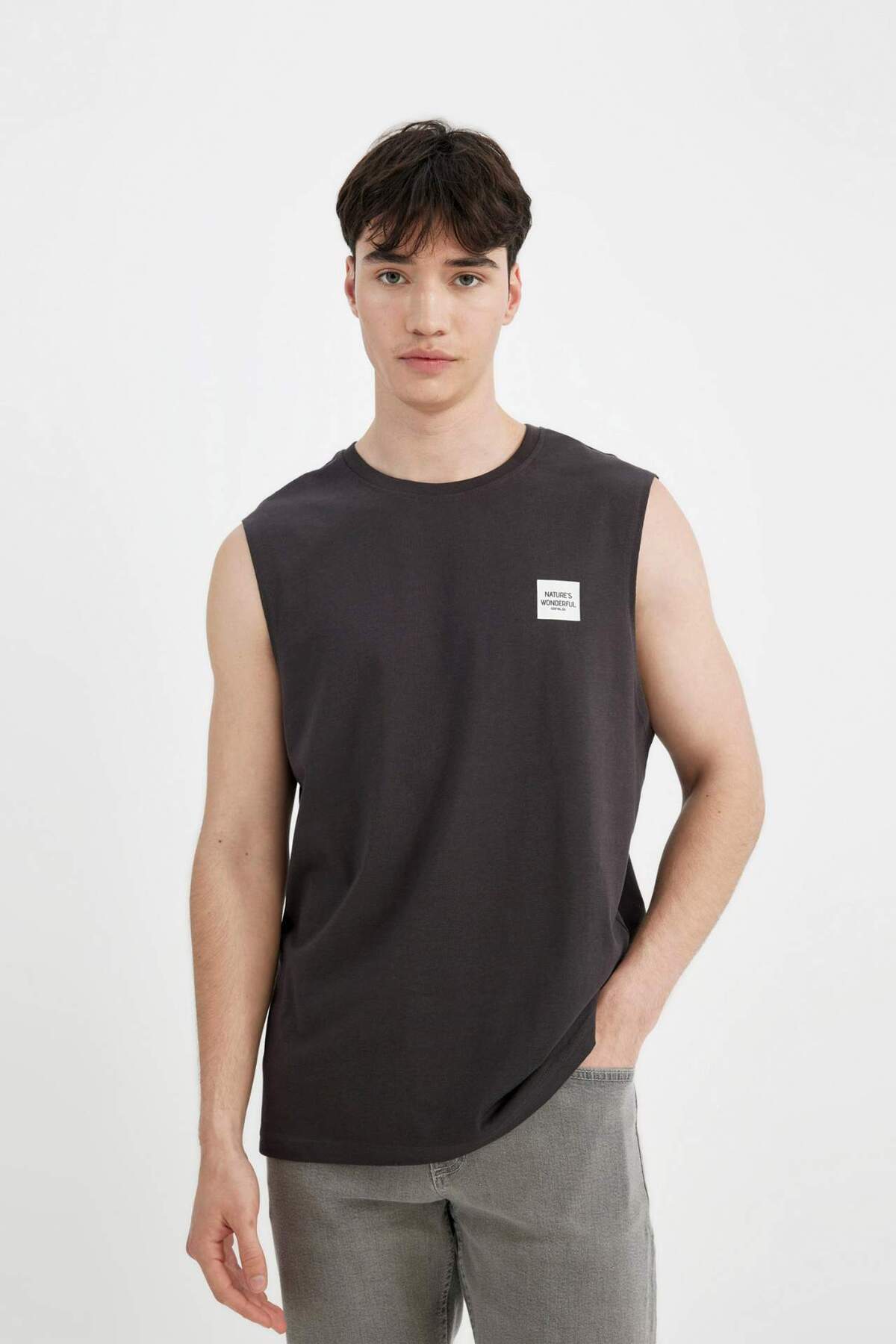 DeFacto-Sportovec s potiskem na krku – Regular Fit C5044AX24HS 3