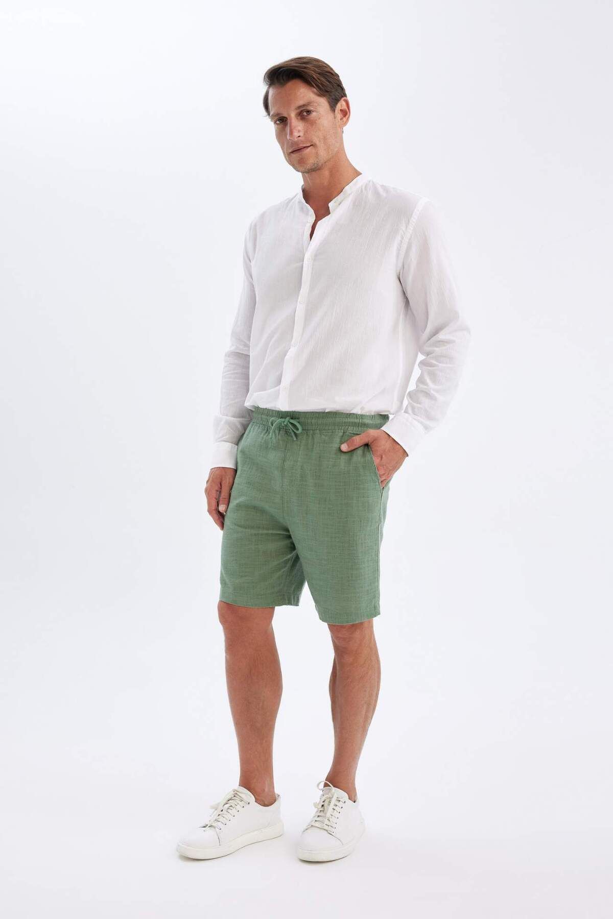 DeFacto-Bavlněné bermudy Relax Fit D1051AX24SM 2