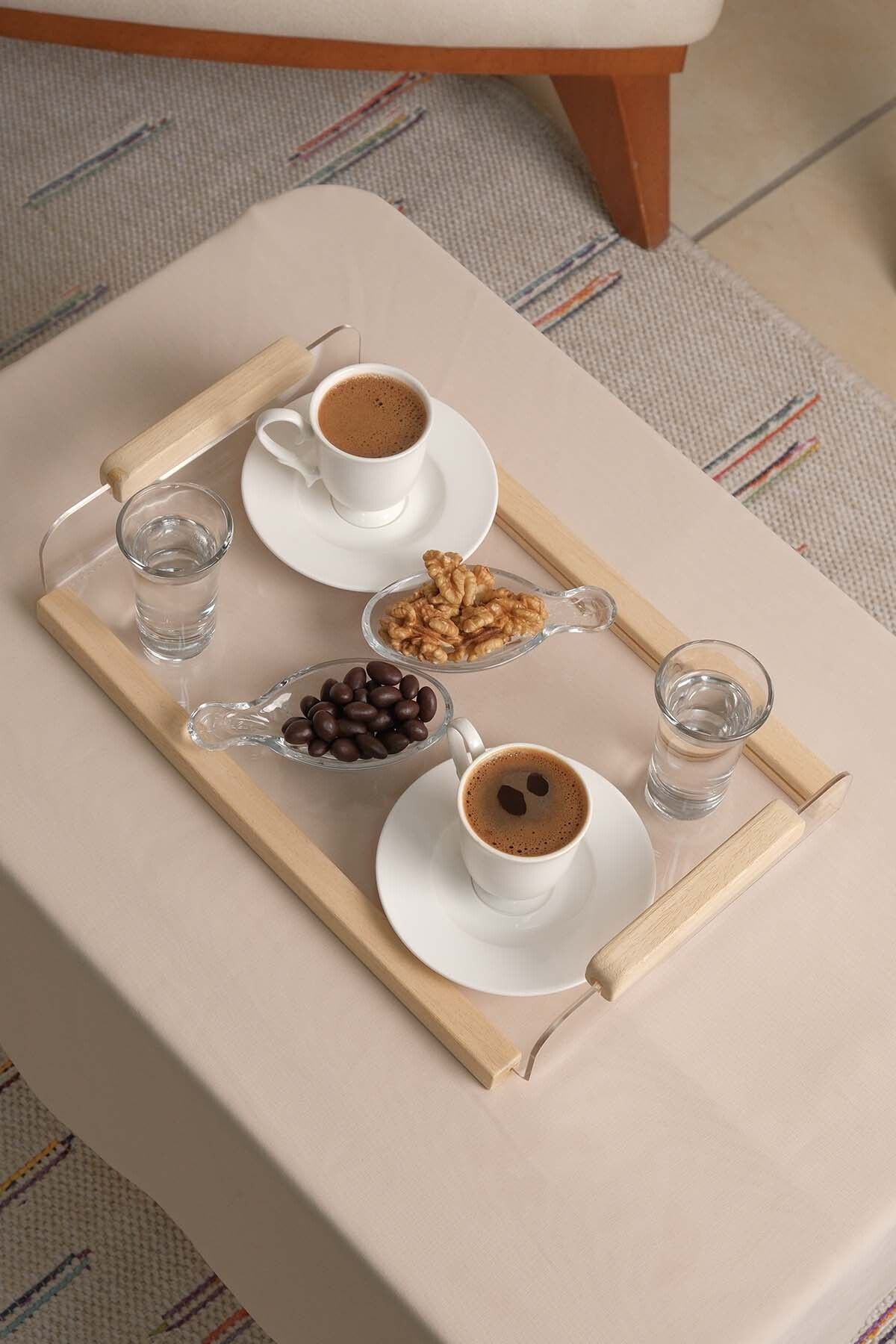 Pikas-Modern Design Transparent Plexiglass, Stylish Serving and Presentation Tray 1