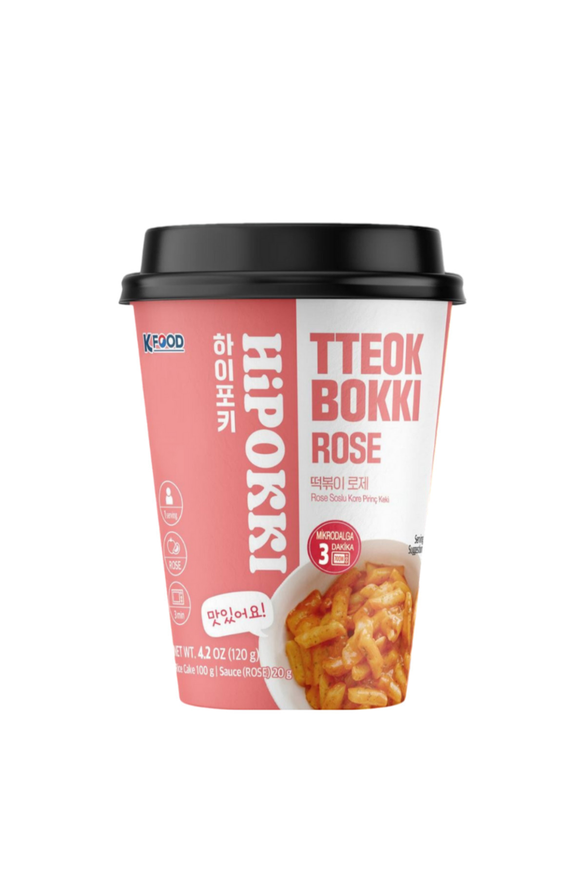 ROSE SOSLU KORE PİRİNÇ KEKİ 120G(HIPOKKI TTEOKBOKKI ROSE)