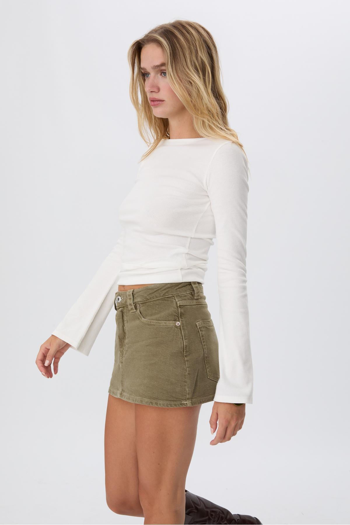 Stradivarius D62 Denim Şort Etek